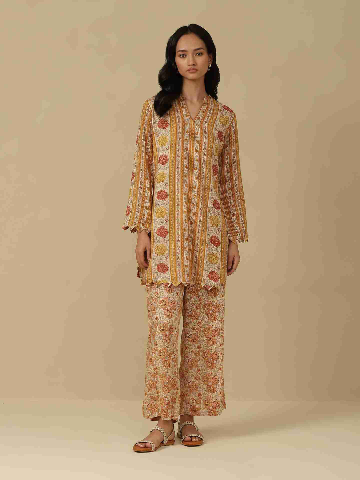 Mustard Toobah Kurta Set