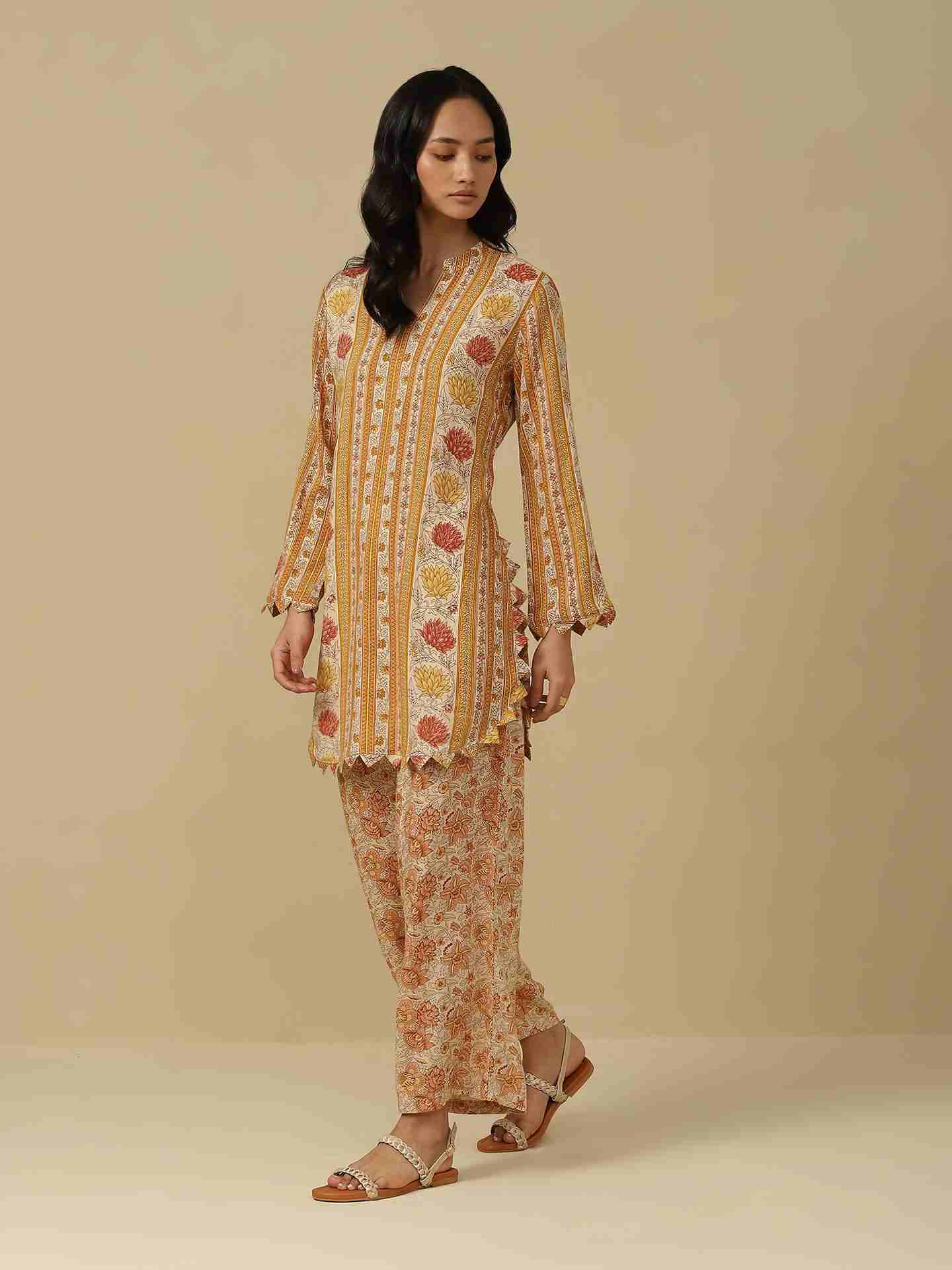 Mustard Toobah Kurta Set