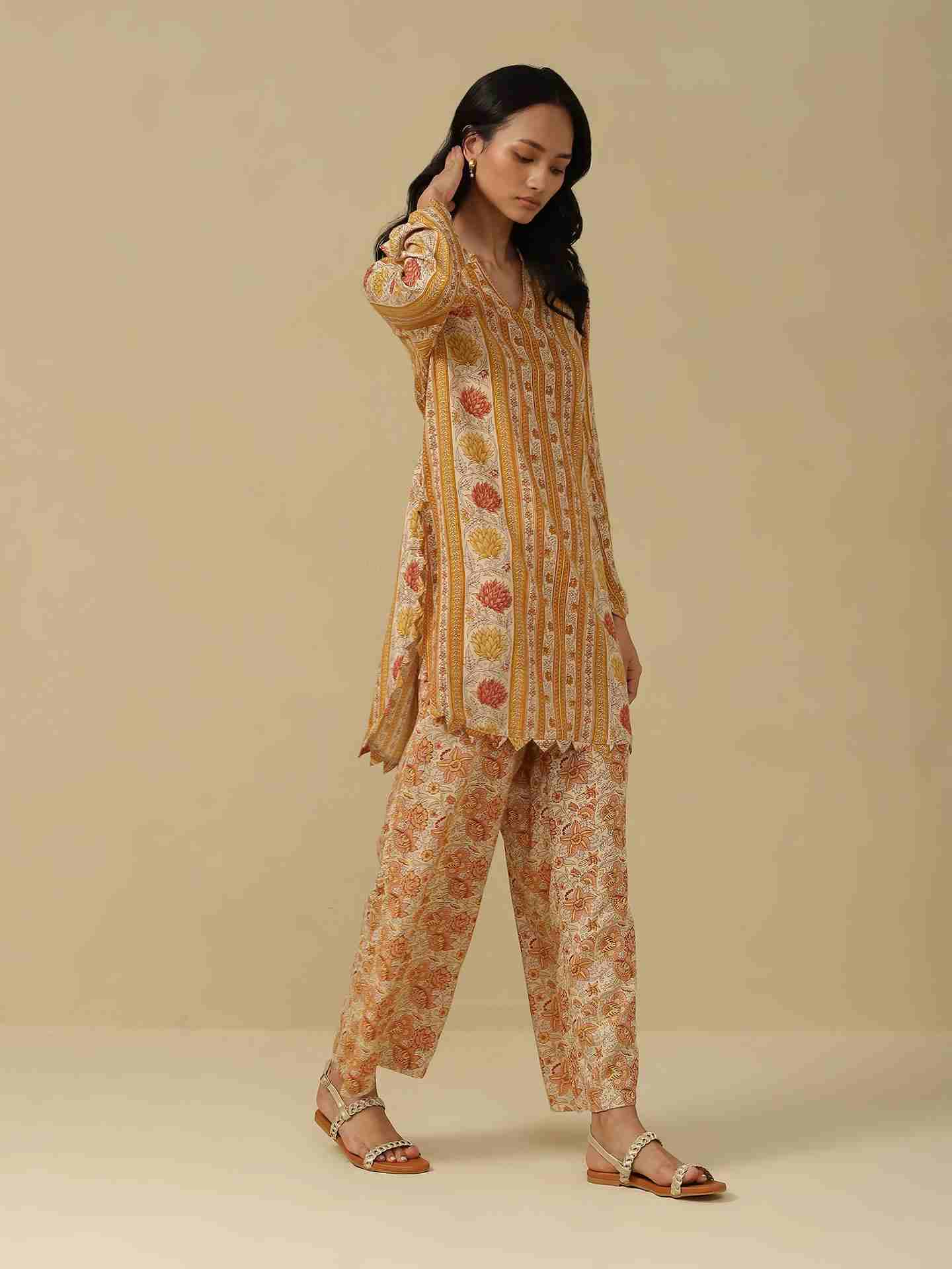 Mustard Toobah Kurta Set