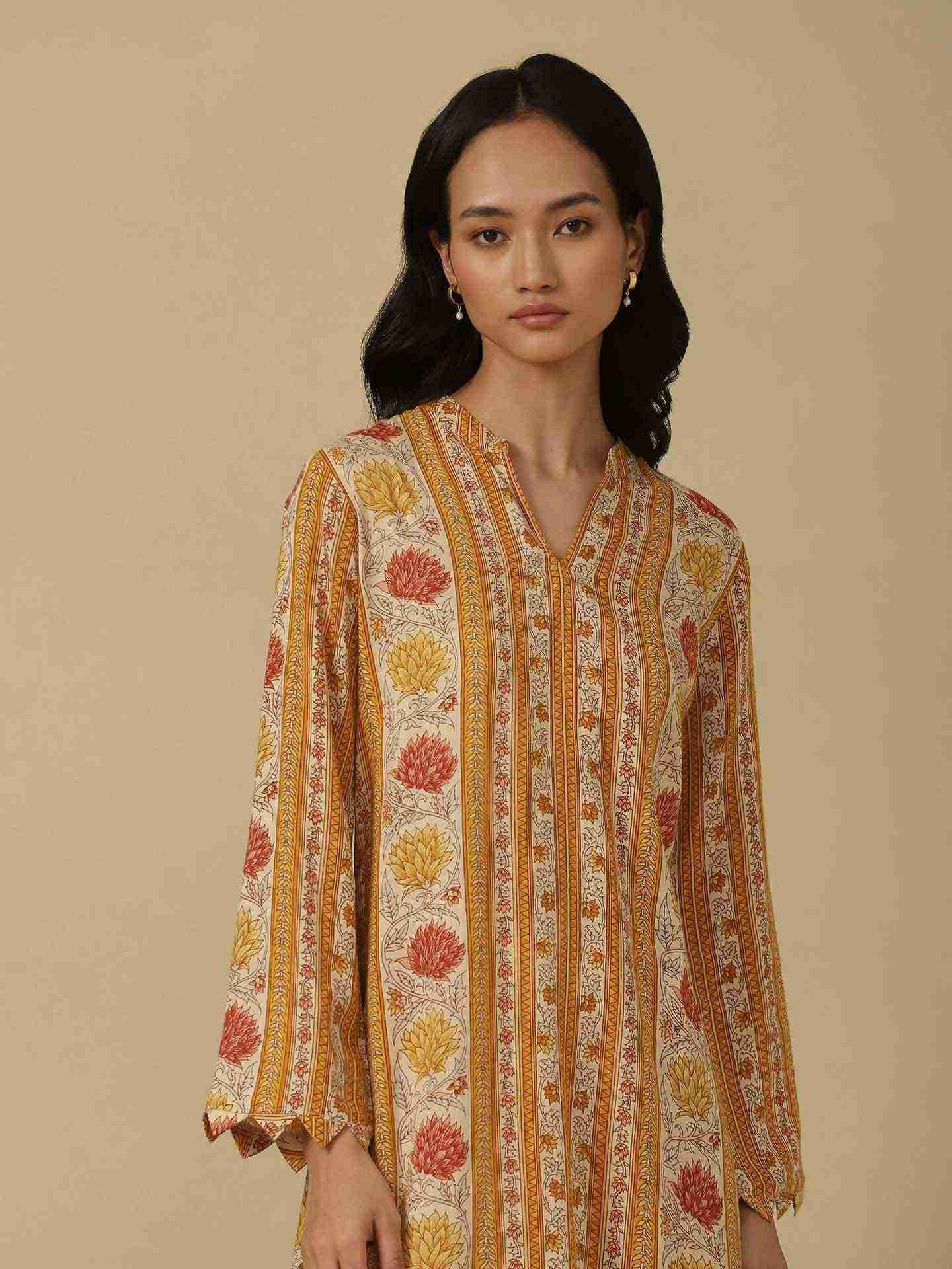 Mustard Toobah Kurta Set