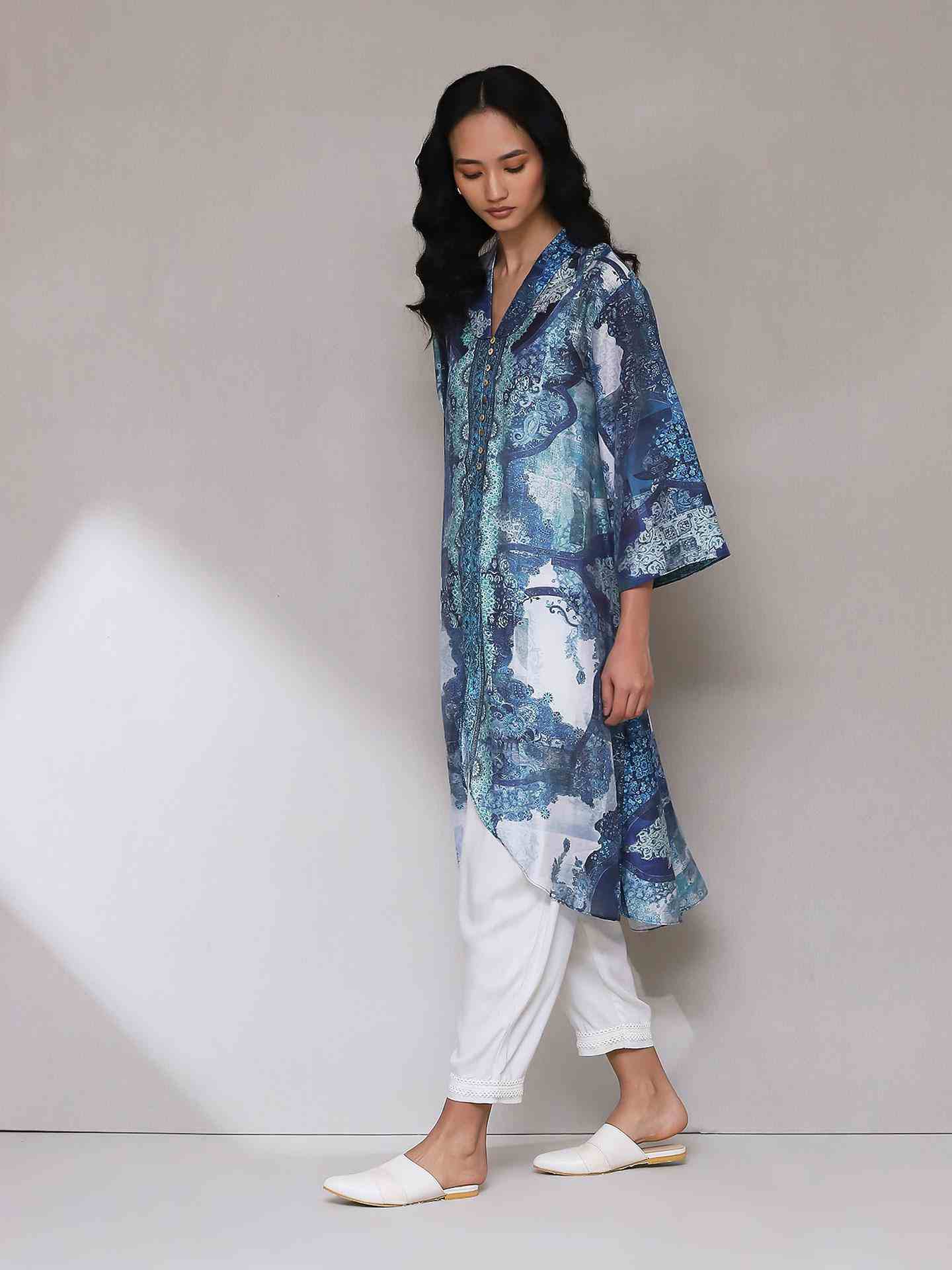 Blue Kashumi Kurta Set