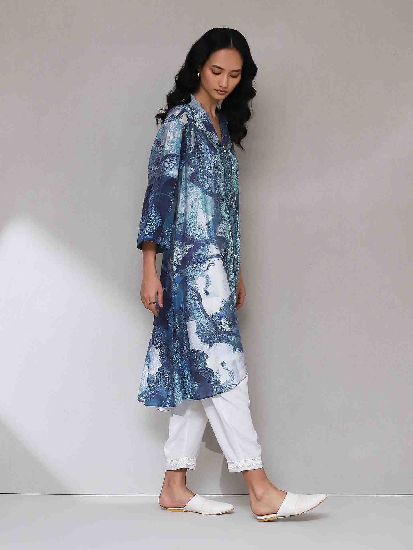 Blue Kashumi Kurta Set