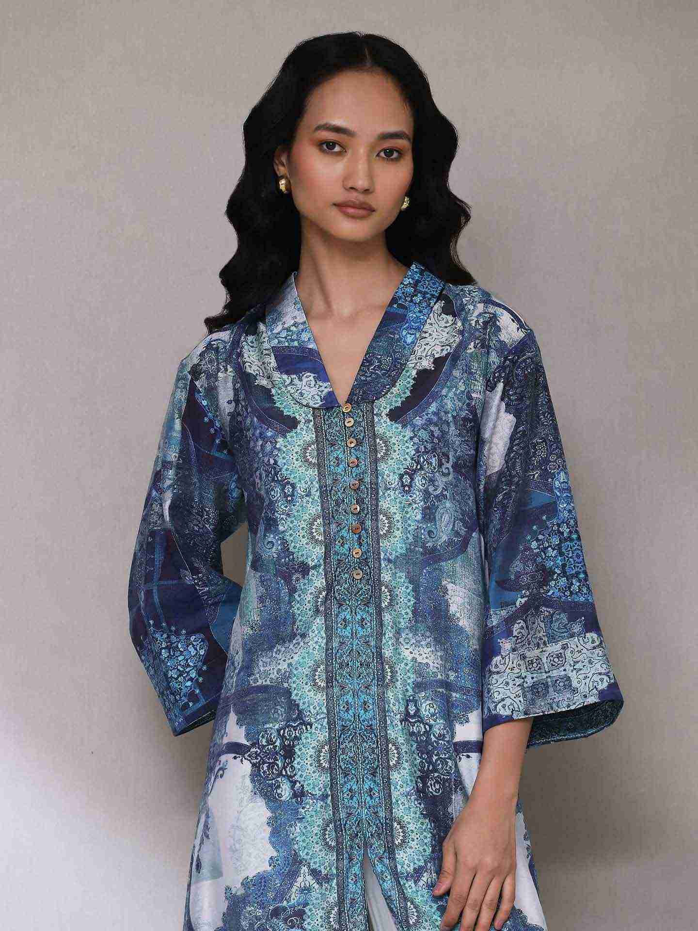 Blue Kashumi Kurta Set