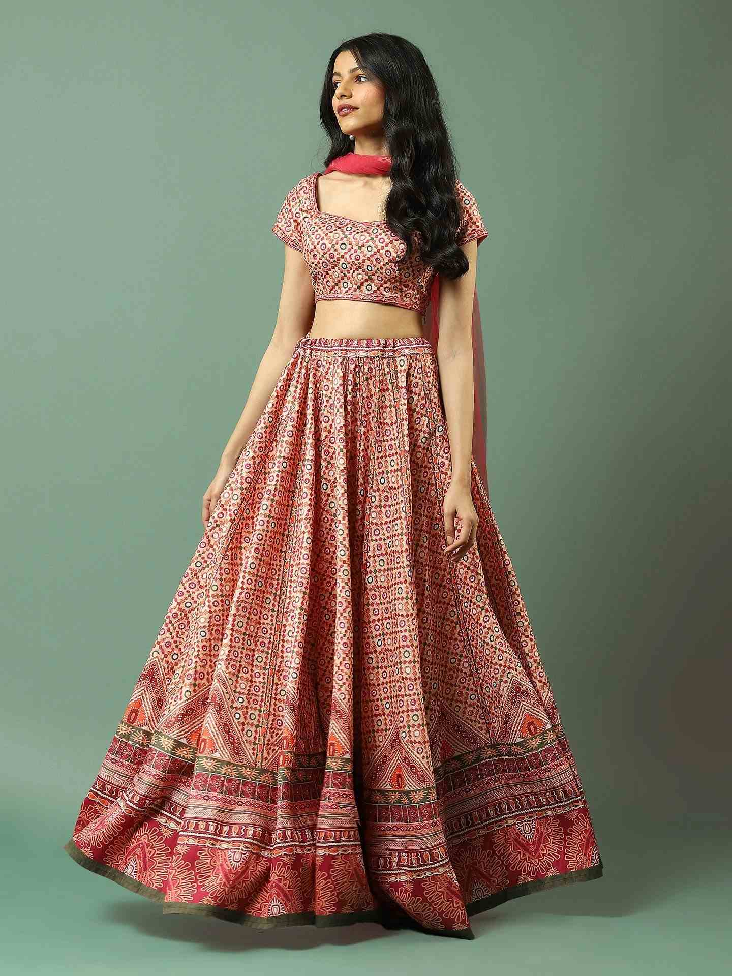 Pink Jiva Lehenga Set