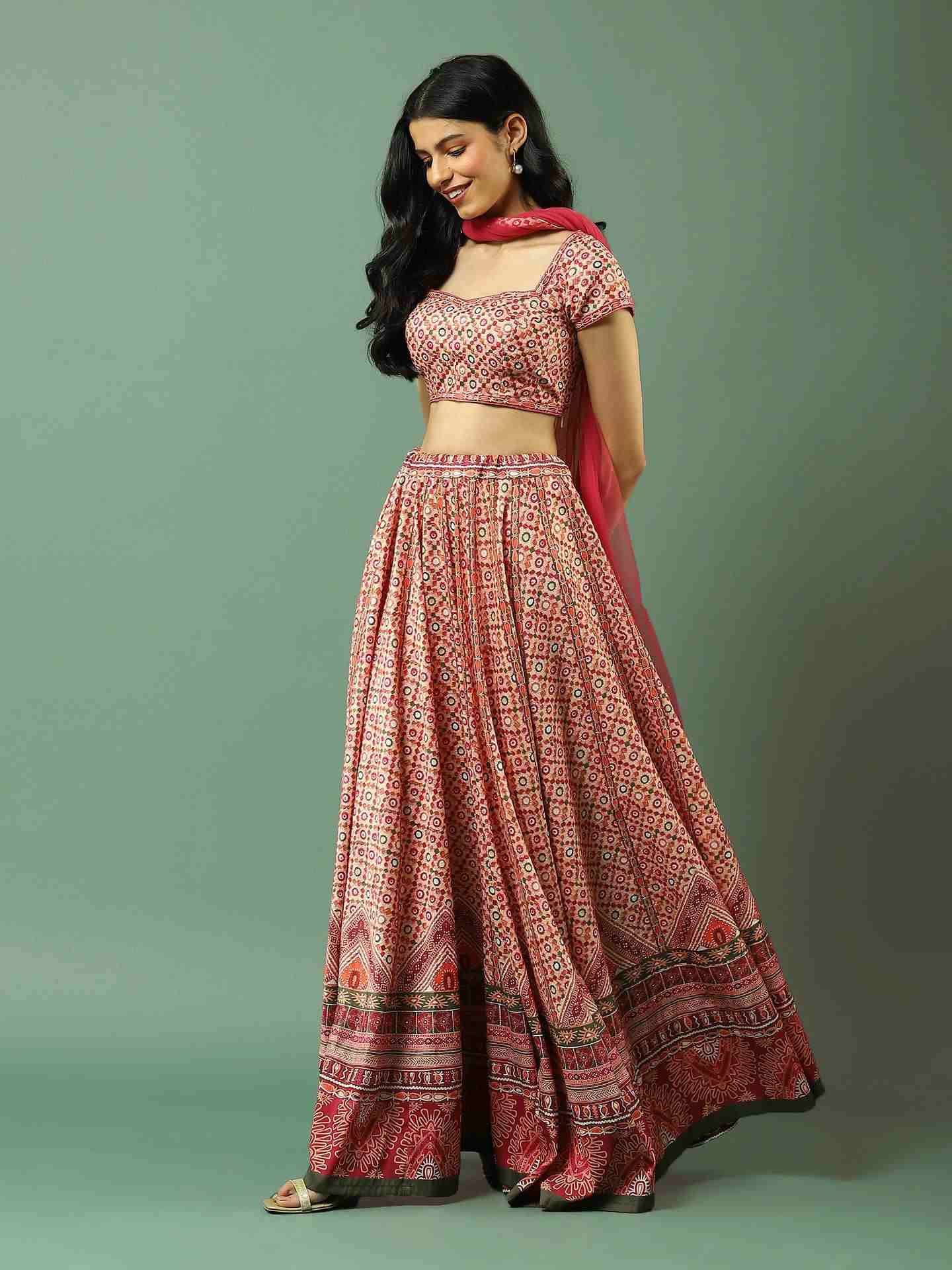 Pink Jiva Lehenga Set