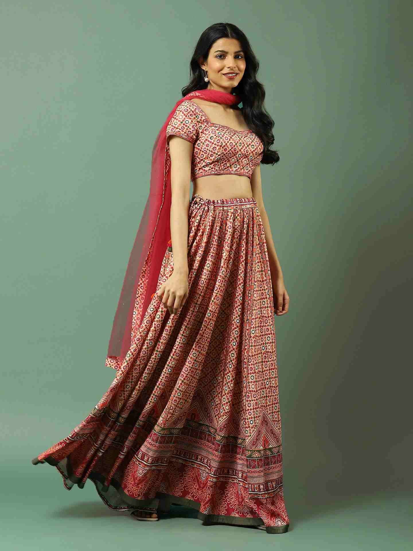 Pink Jiva Lehenga Set