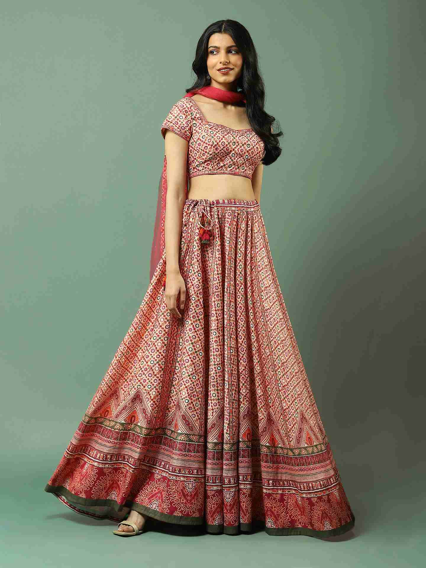 Pink Jiva Lehenga Set