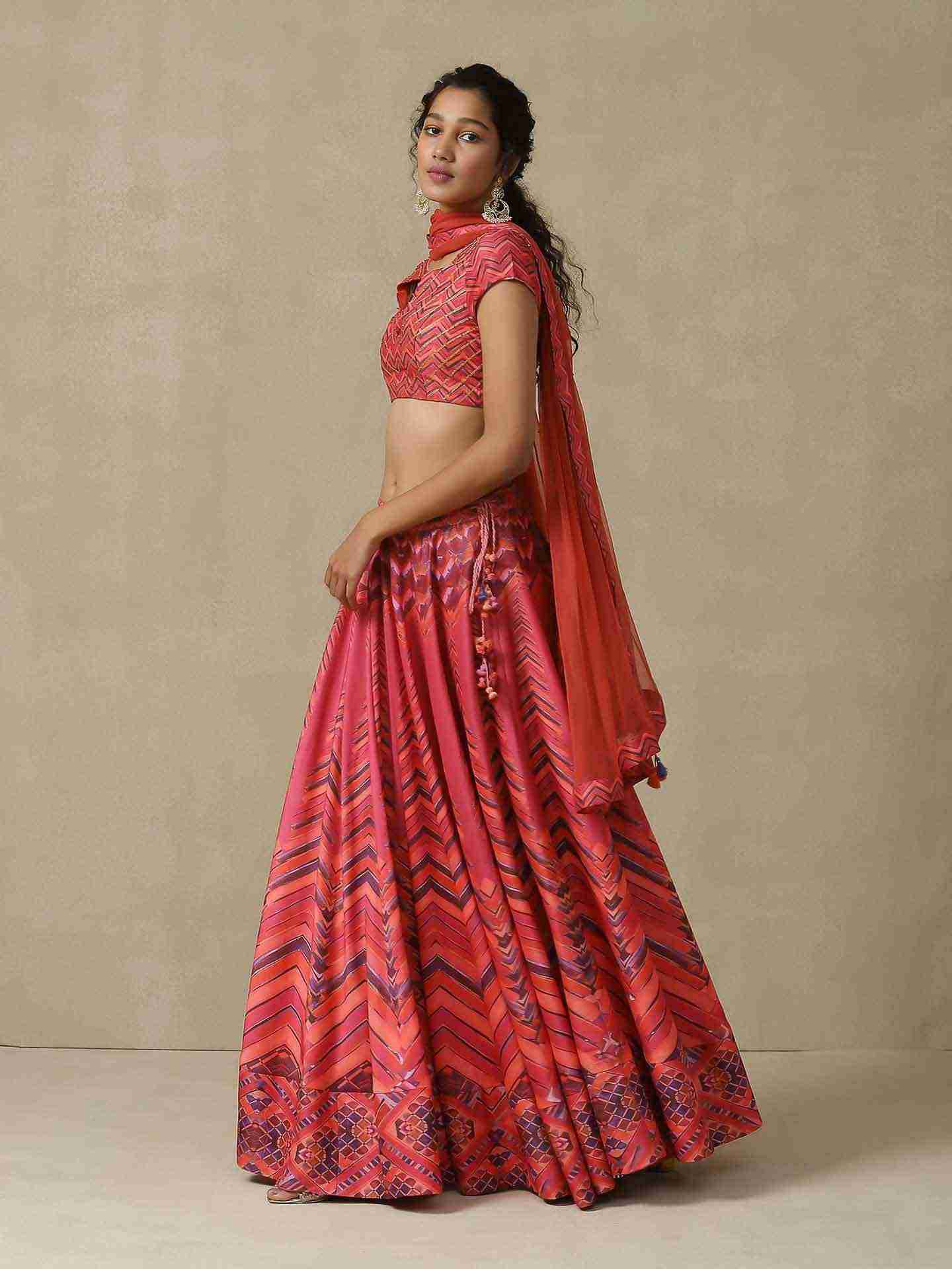 Pink Festive Lehenga Set