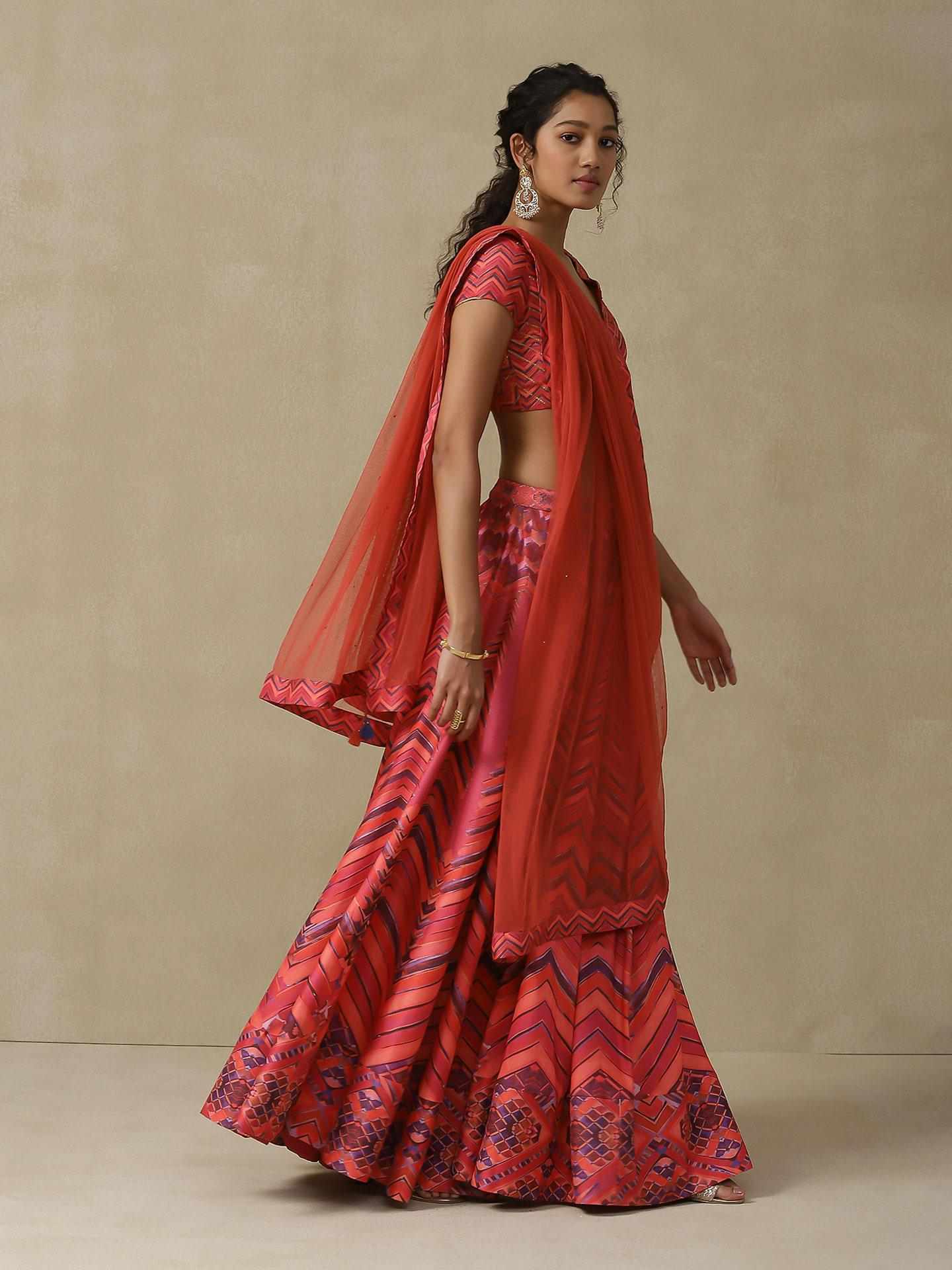 Pink Festive Lehenga Set