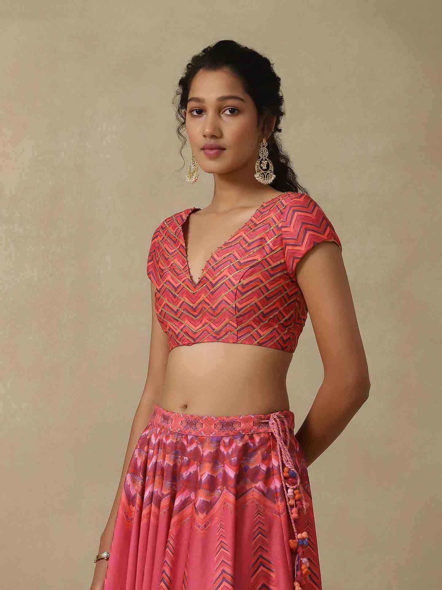 Pink Festive Lehenga Set