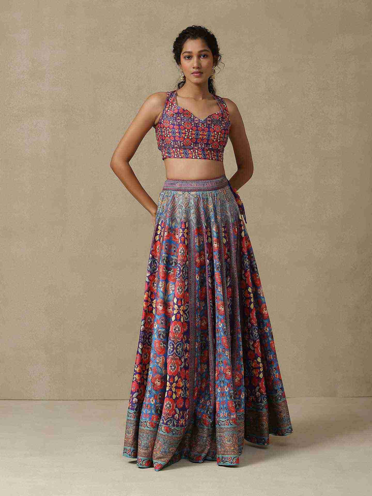 Purple Festive Lehenga Set