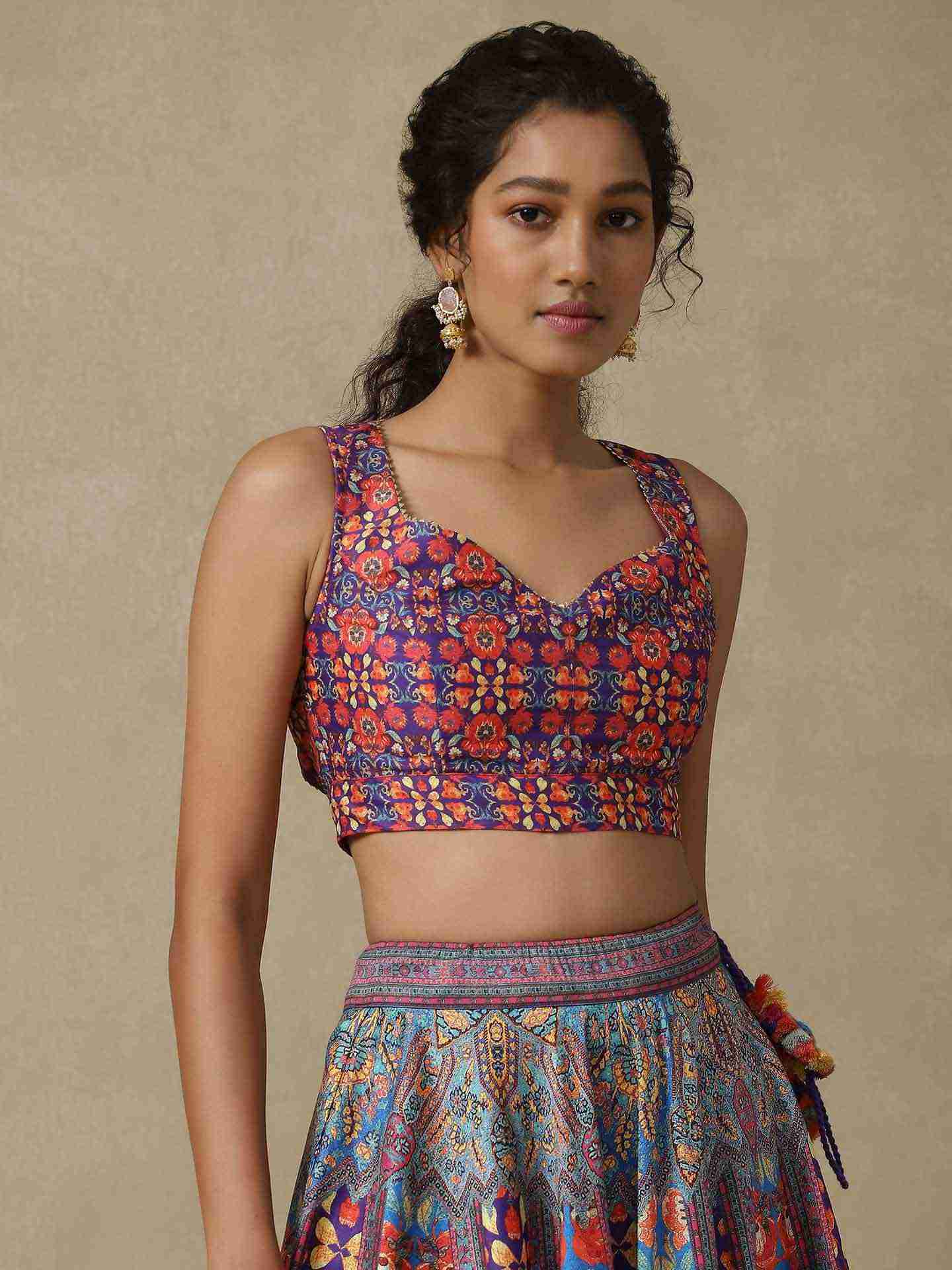 Purple Festive Lehenga Set