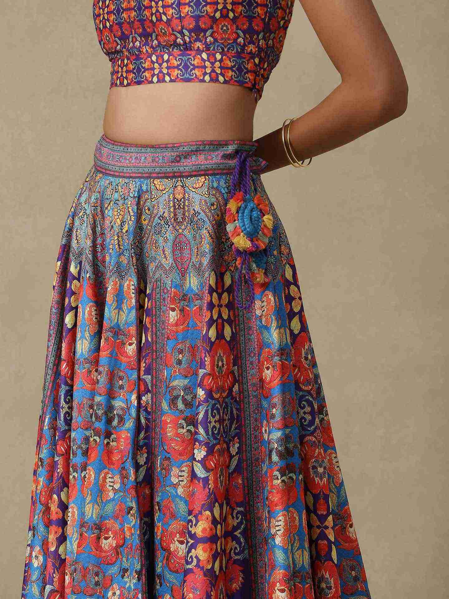 Purple Festive Lehenga Set