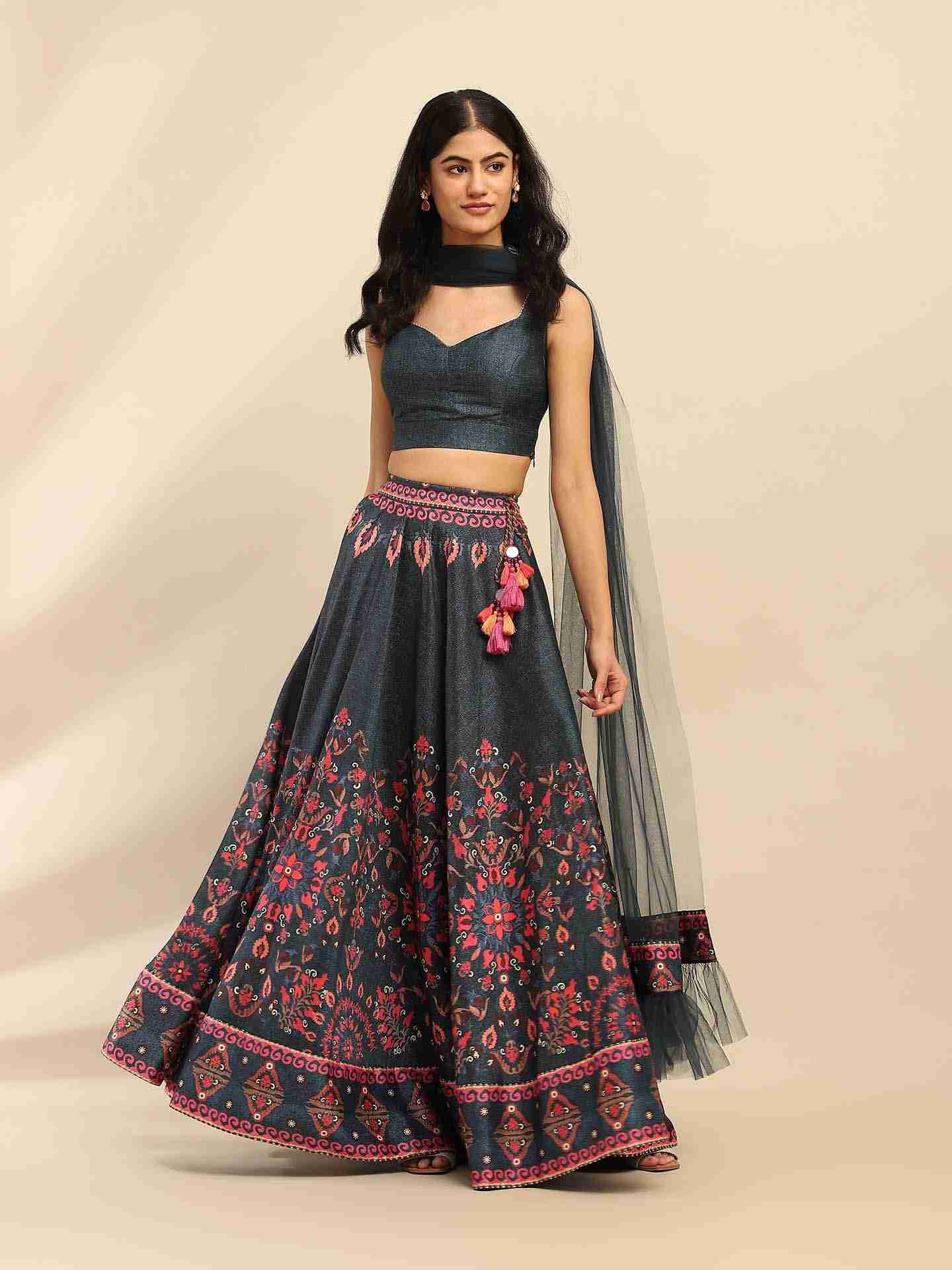 Blue Elsie Lehenga Set