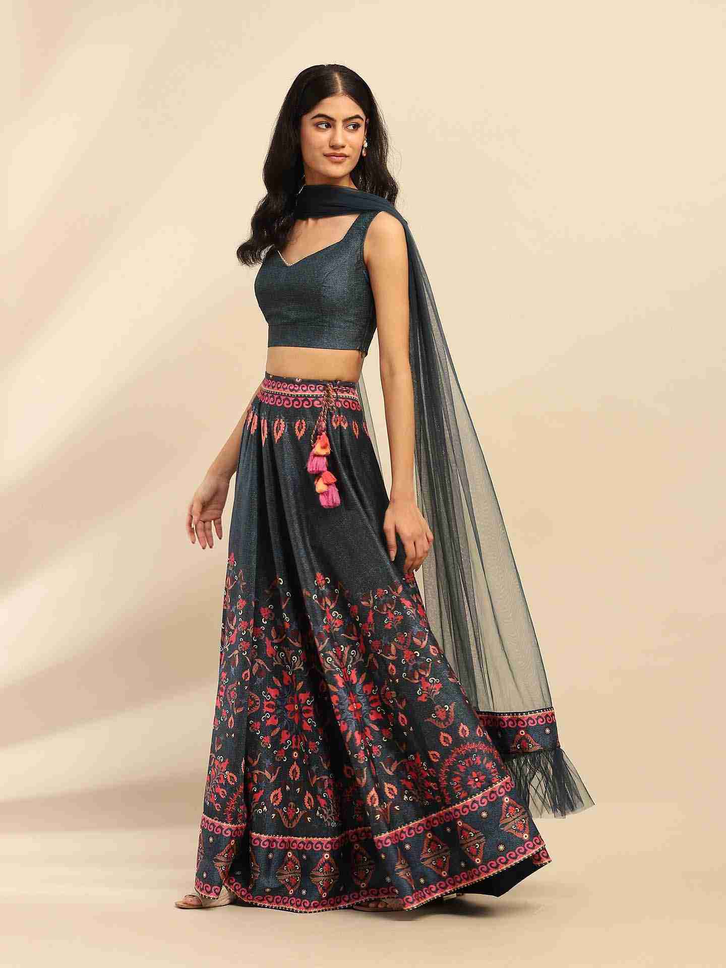 Blue Elsie Lehenga Set