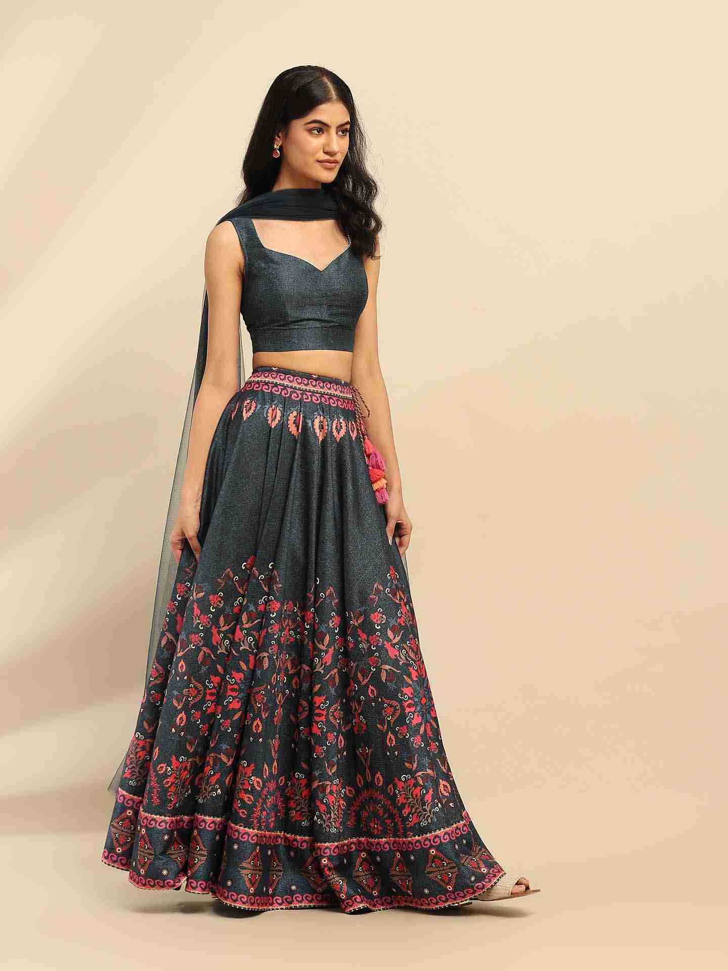 Blue Elsie Lehenga Set