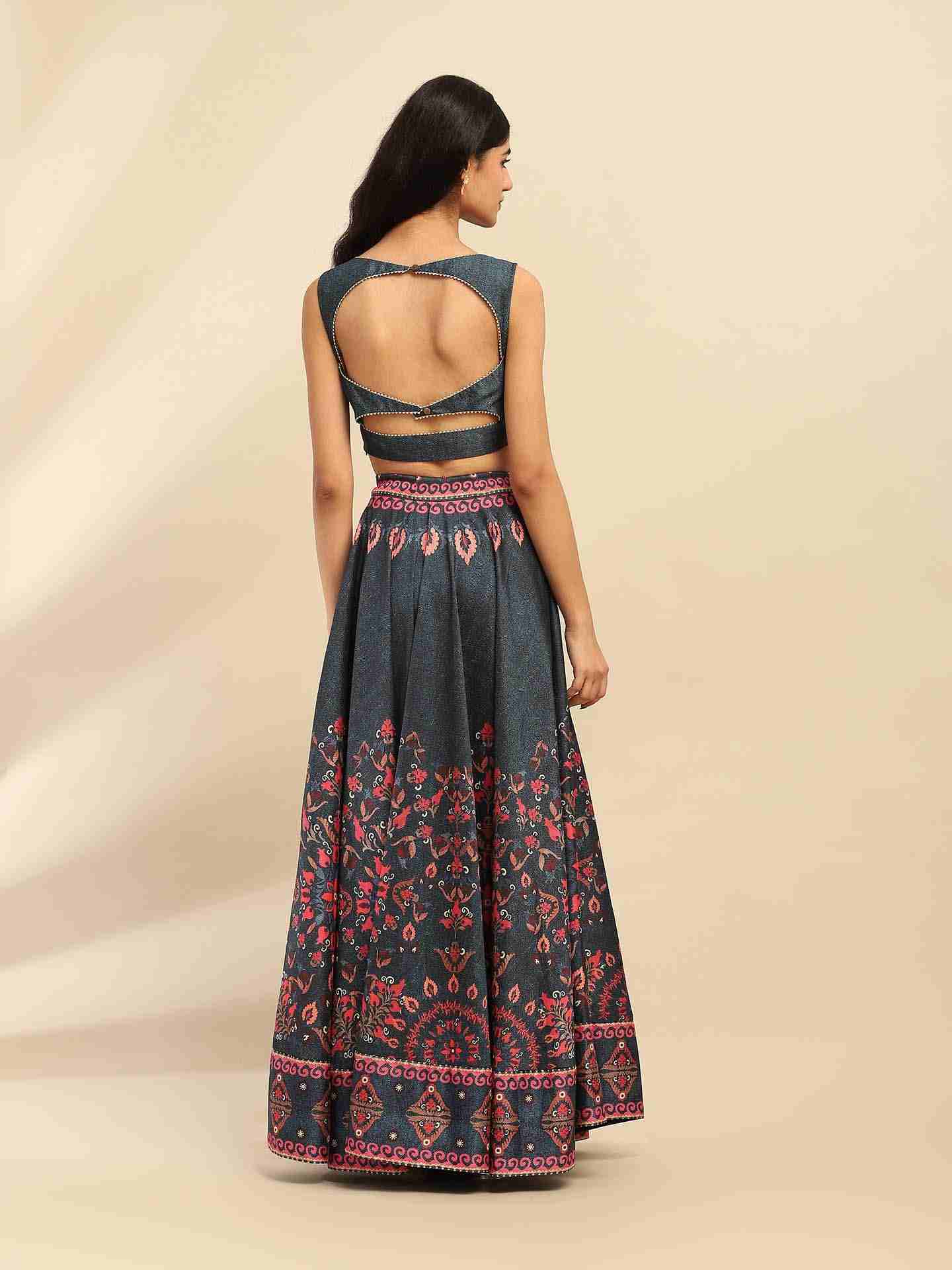 Blue Elsie Lehenga Set