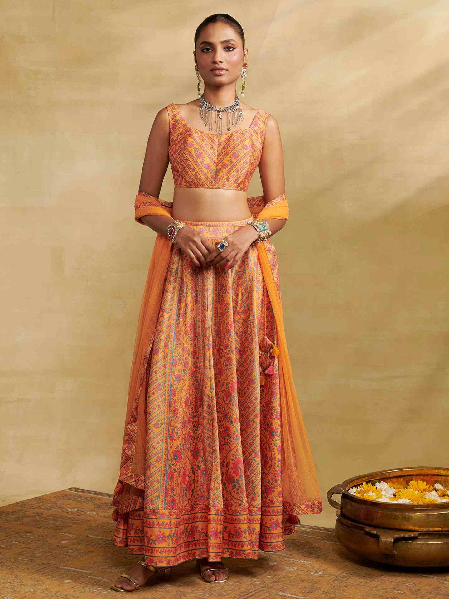 Yellow Fern Lehenga