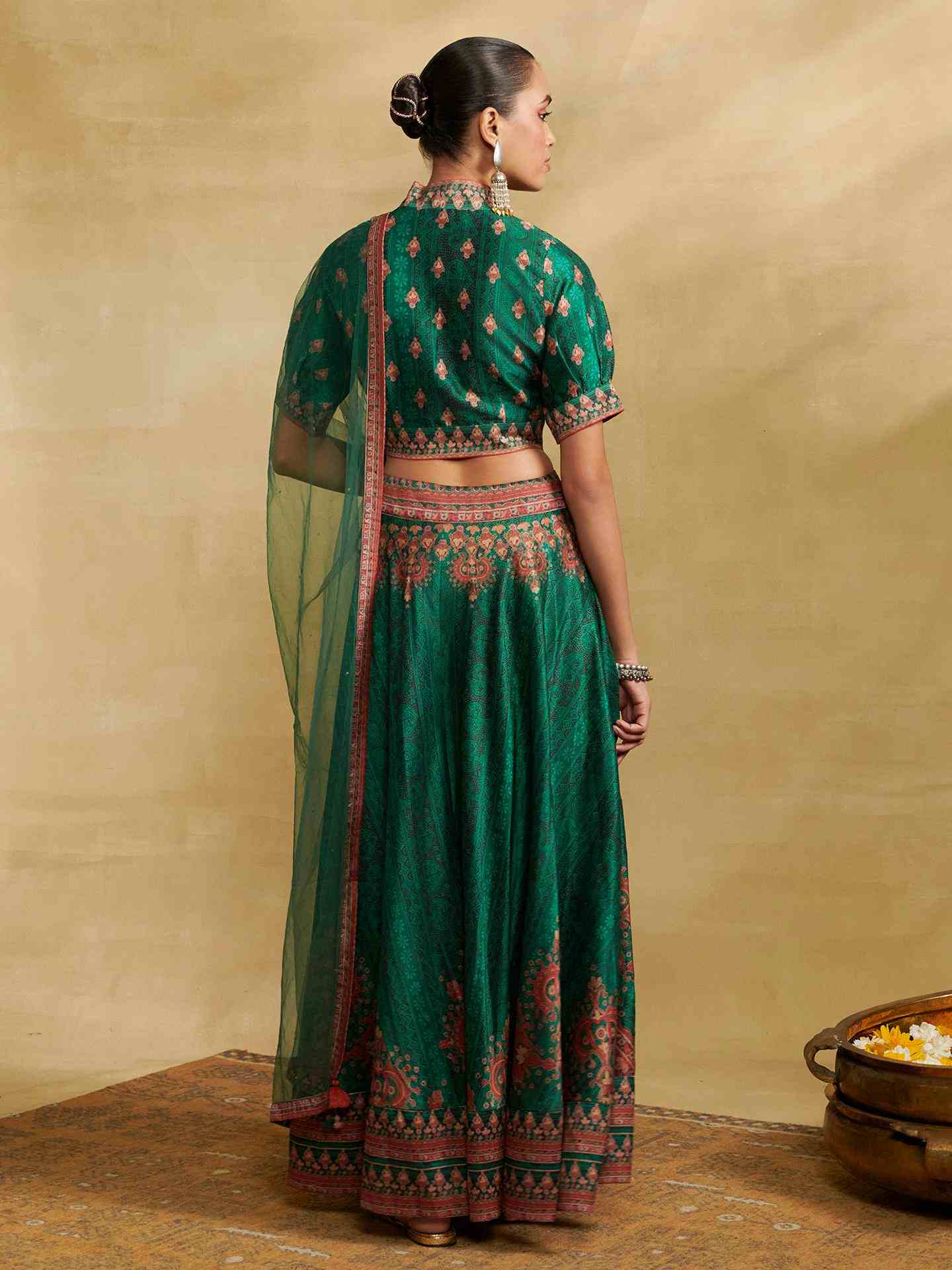 Green Sarang Lehenga
