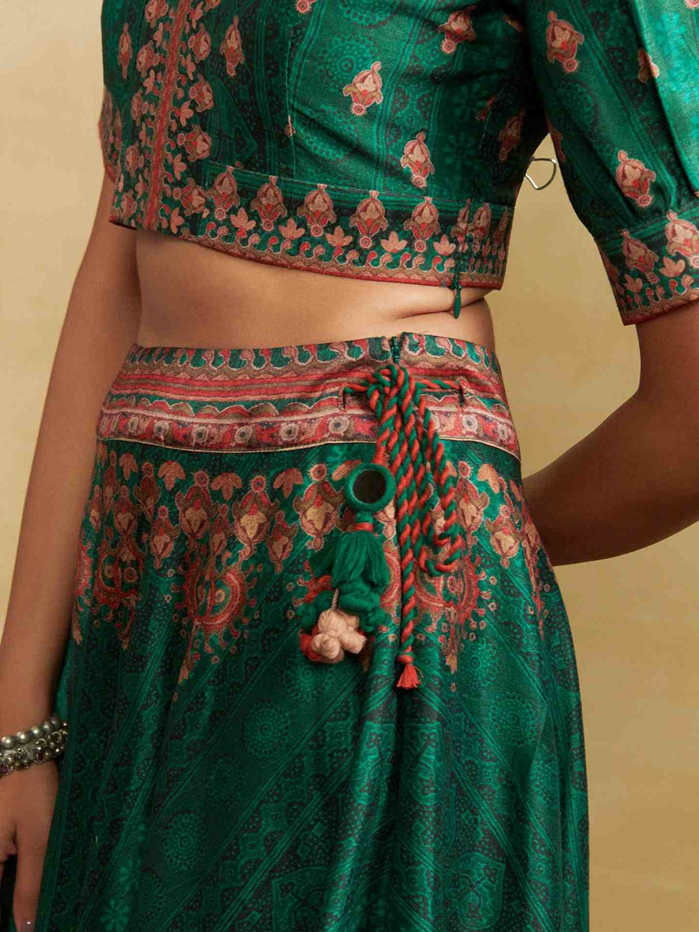 Green Sarang Lehenga