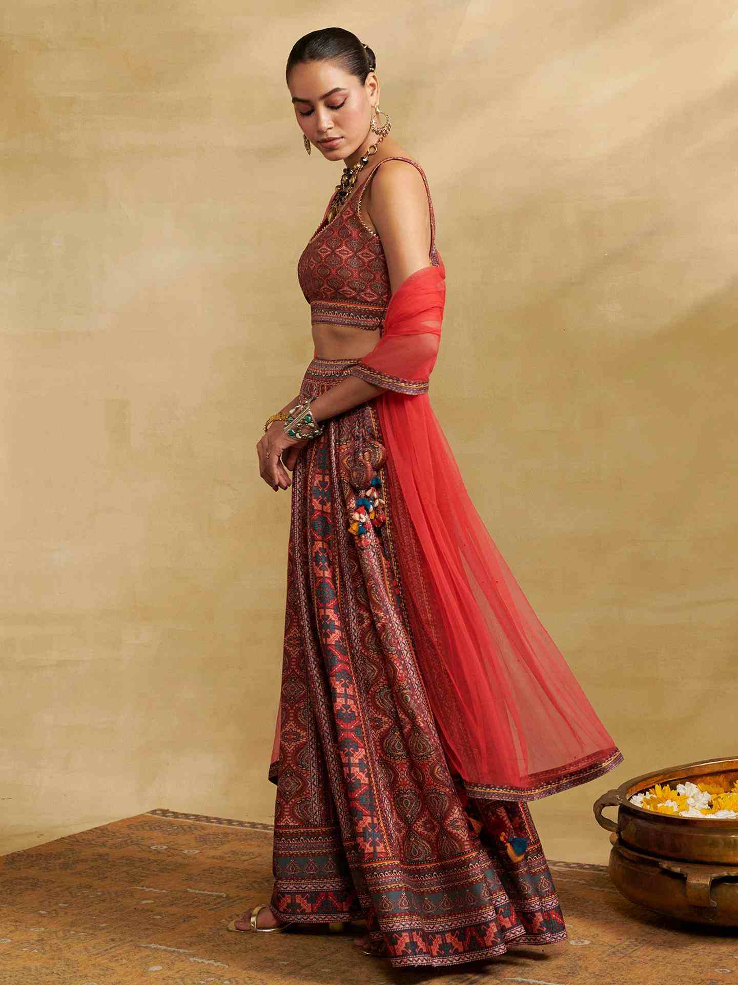 Multi Wanderlust Lehenga