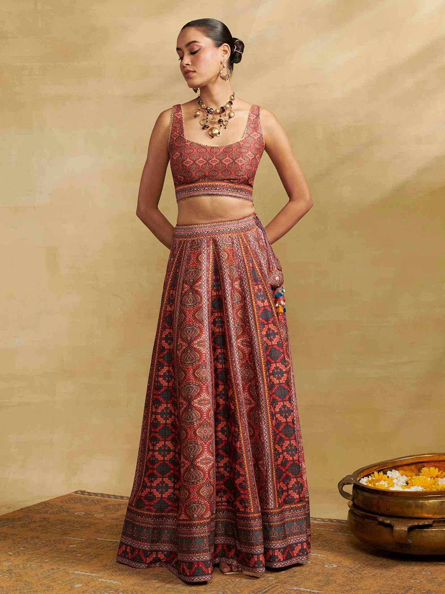 Multi Wanderlust Lehenga
