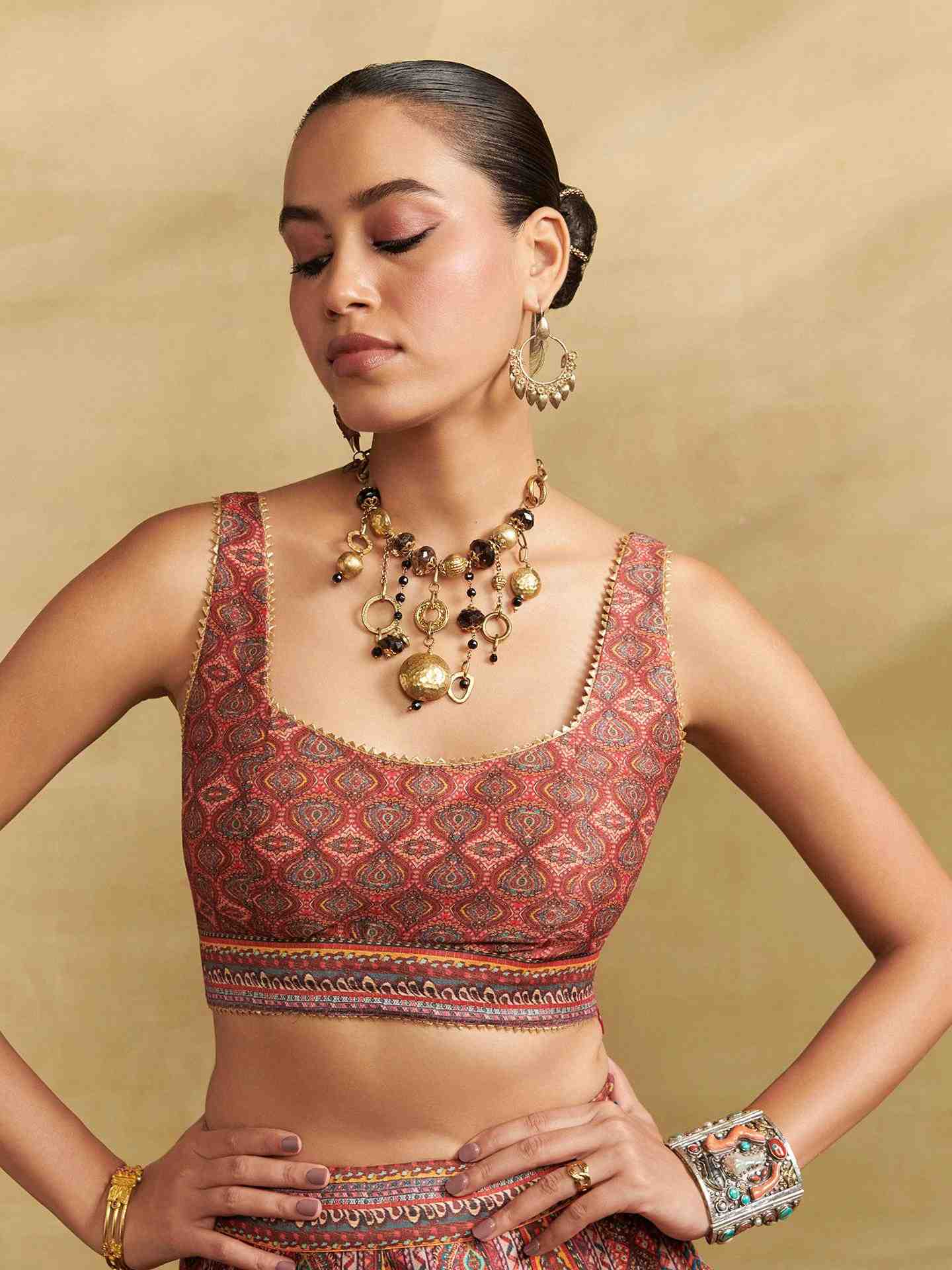 Multi Wanderlust Lehenga