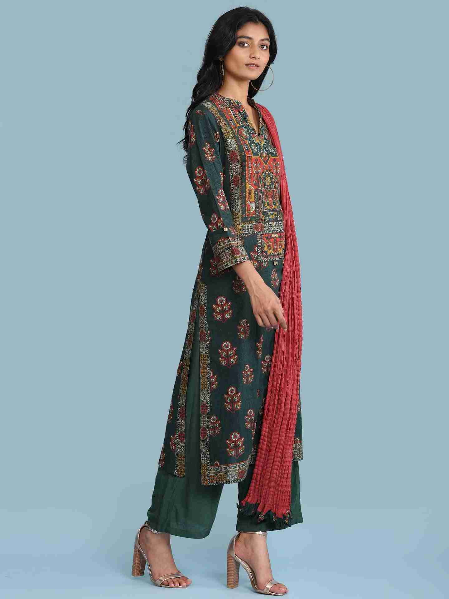 Green Irani Suit Set