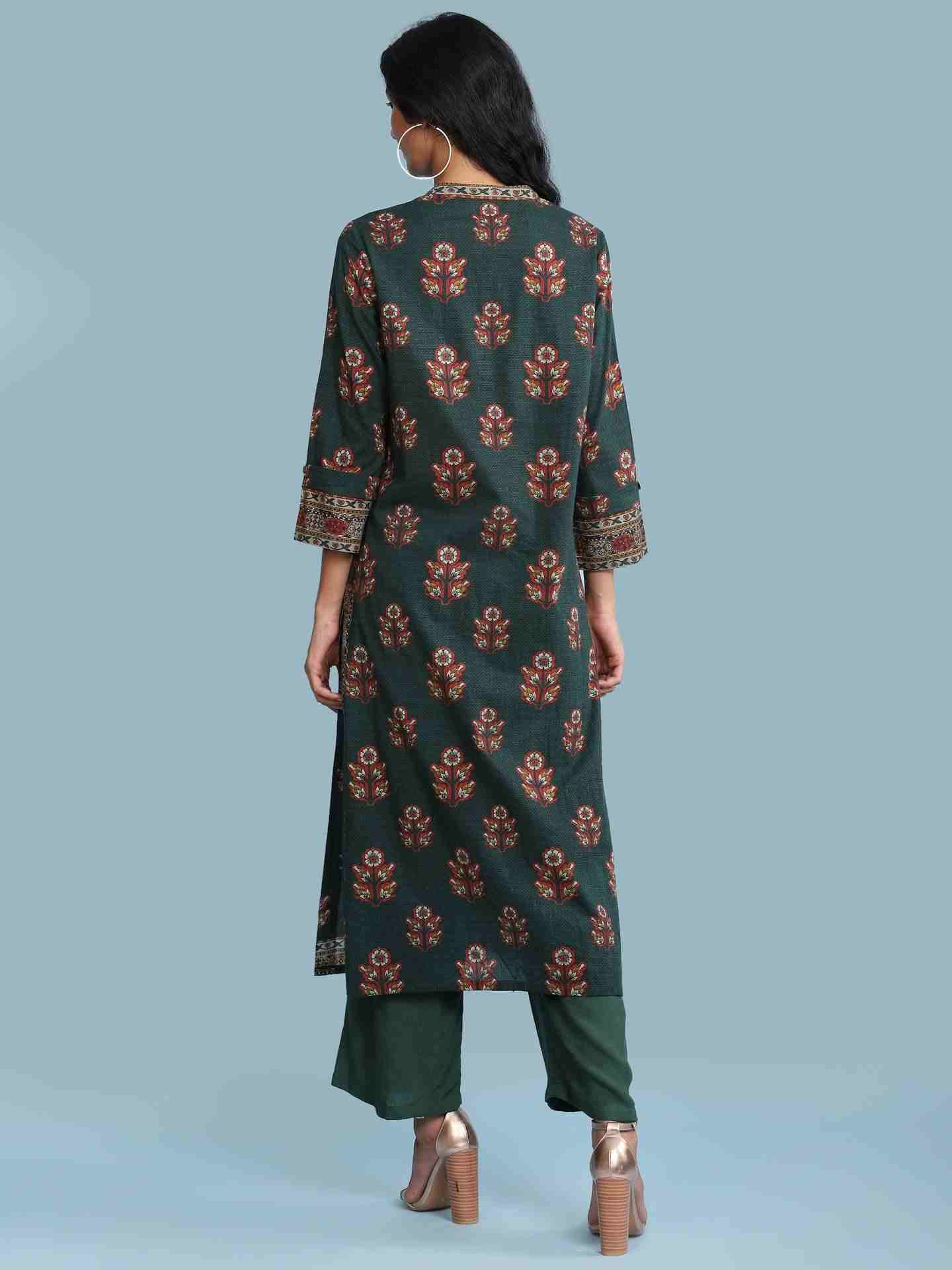 Green Irani Suit Set