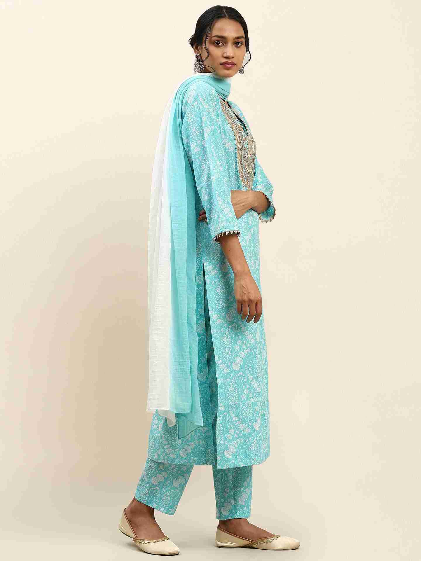 Turquoise Arha Suit Set