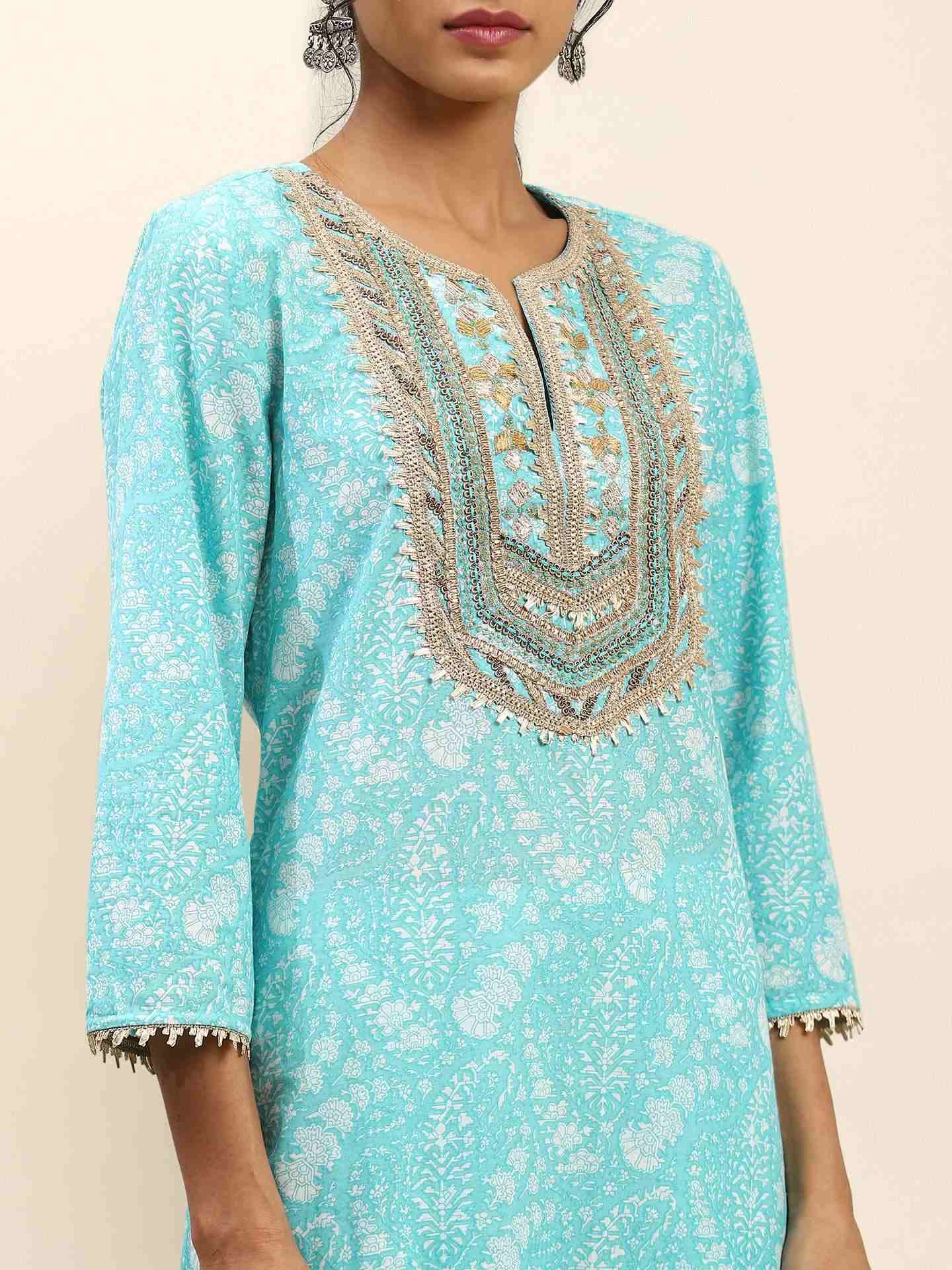 Turquoise Arha Suit Set