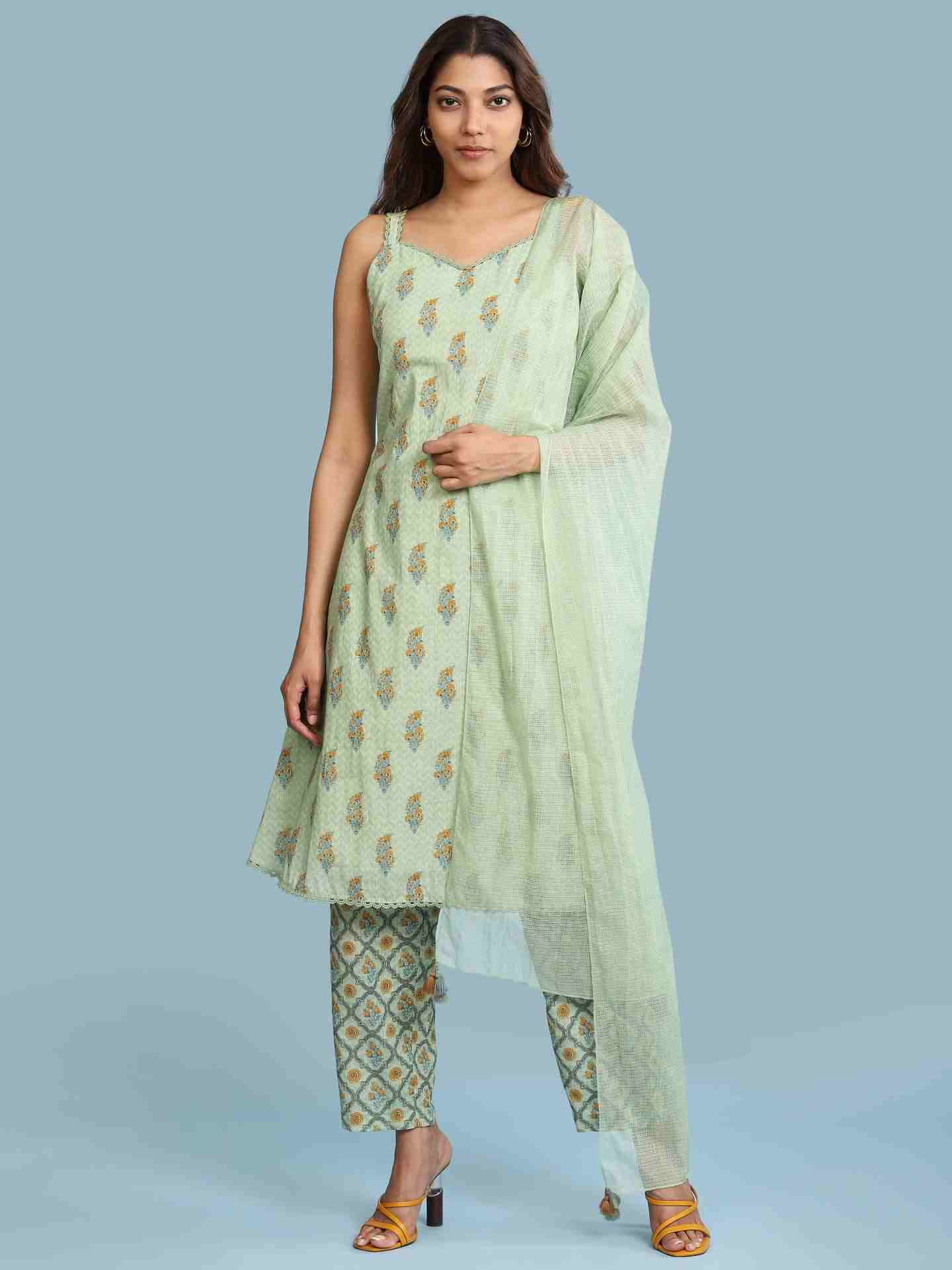 Green Aranya Suit Set