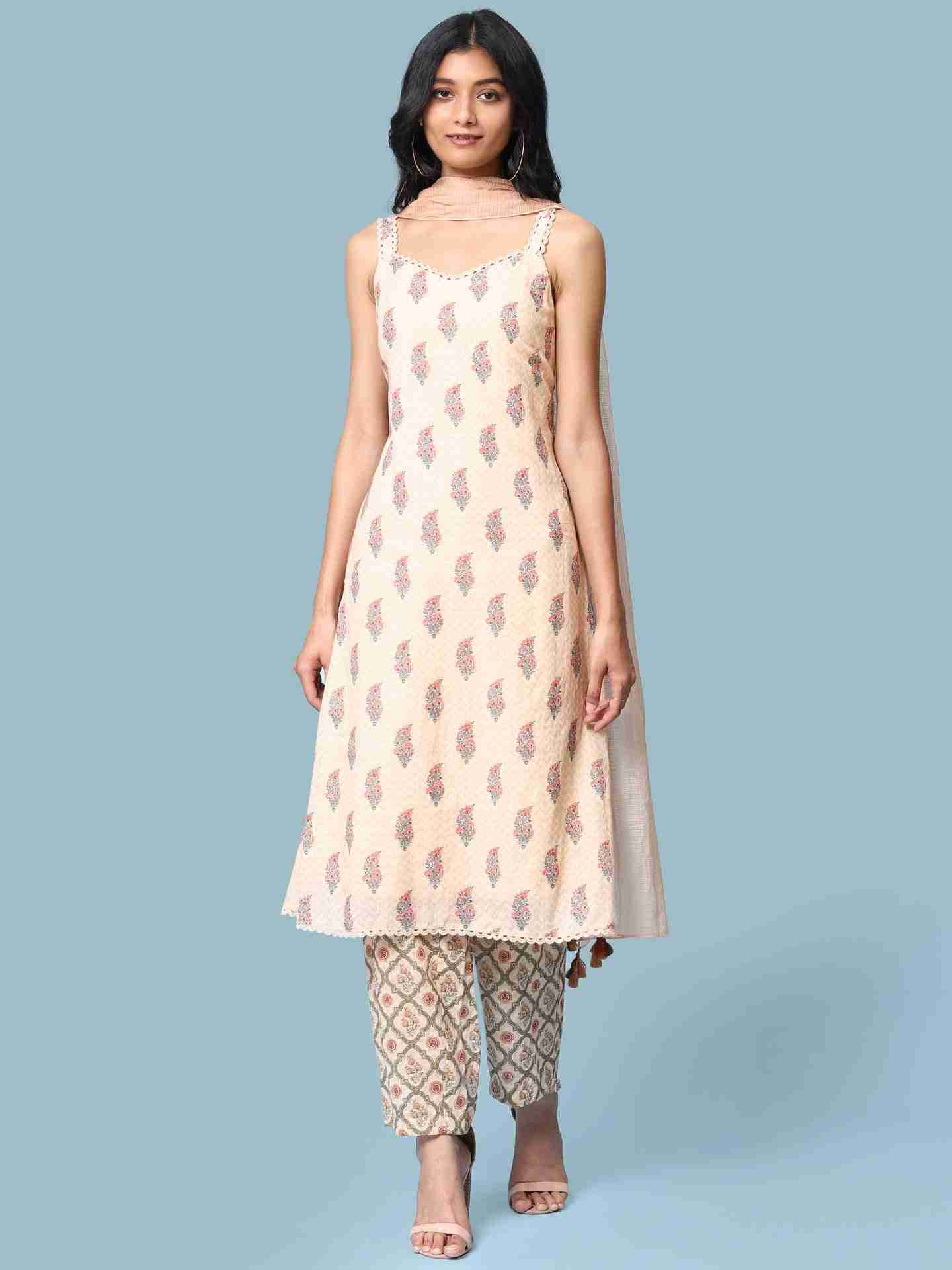 Peach Aranya Suit Set