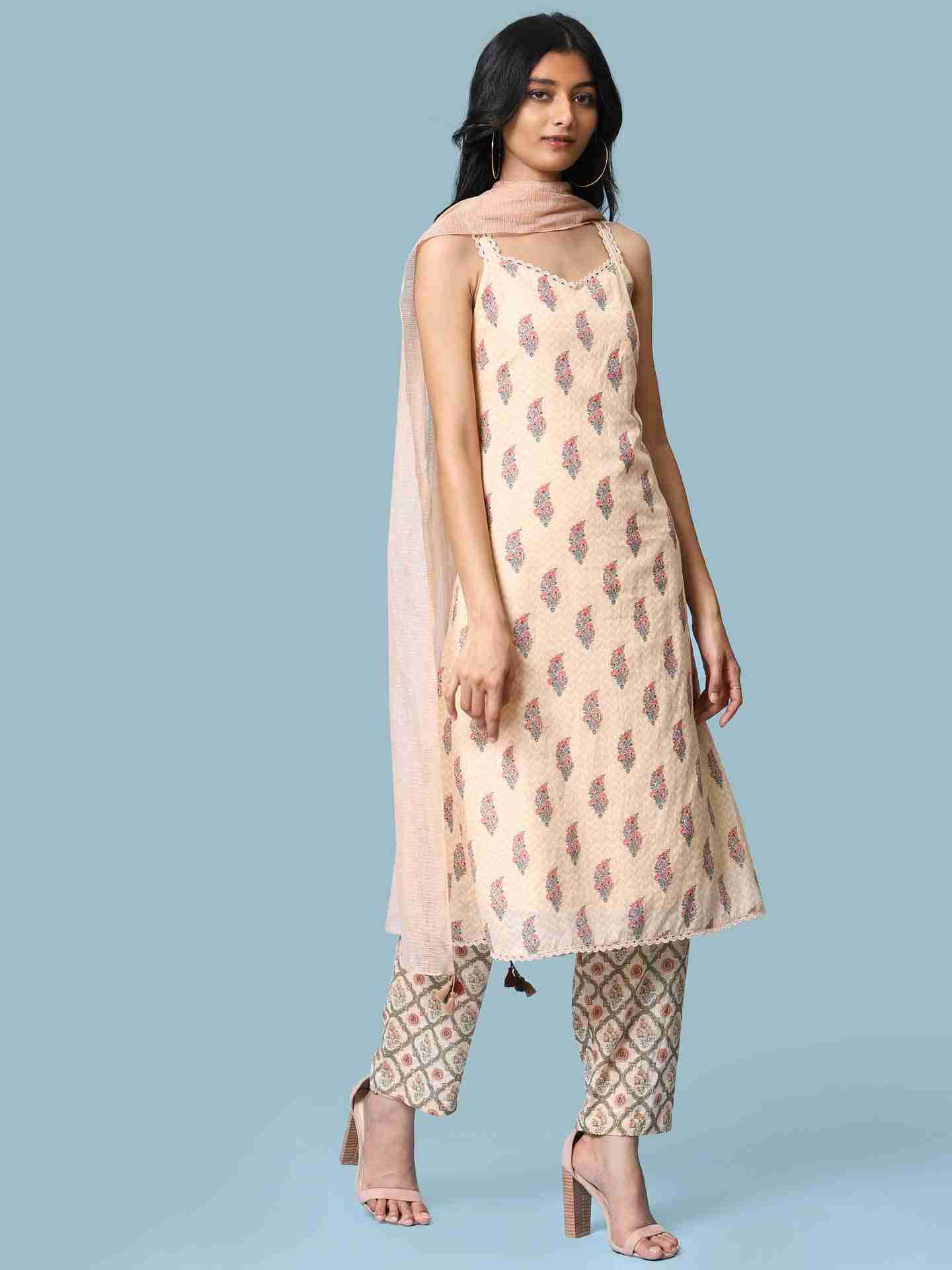 Peach Aranya Suit Set