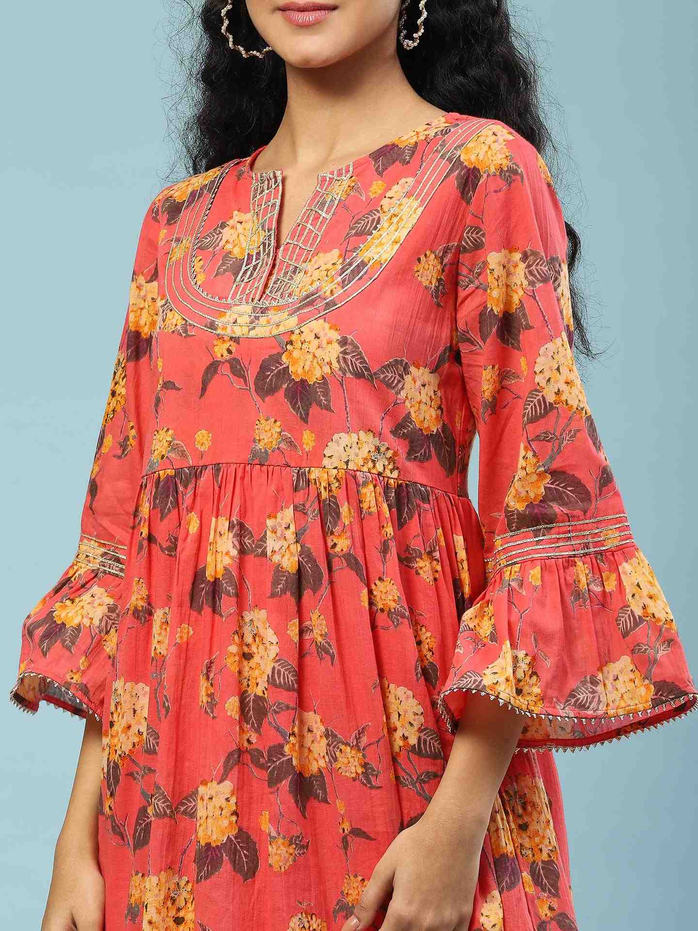 Peach Kalakriti Sharara Suit