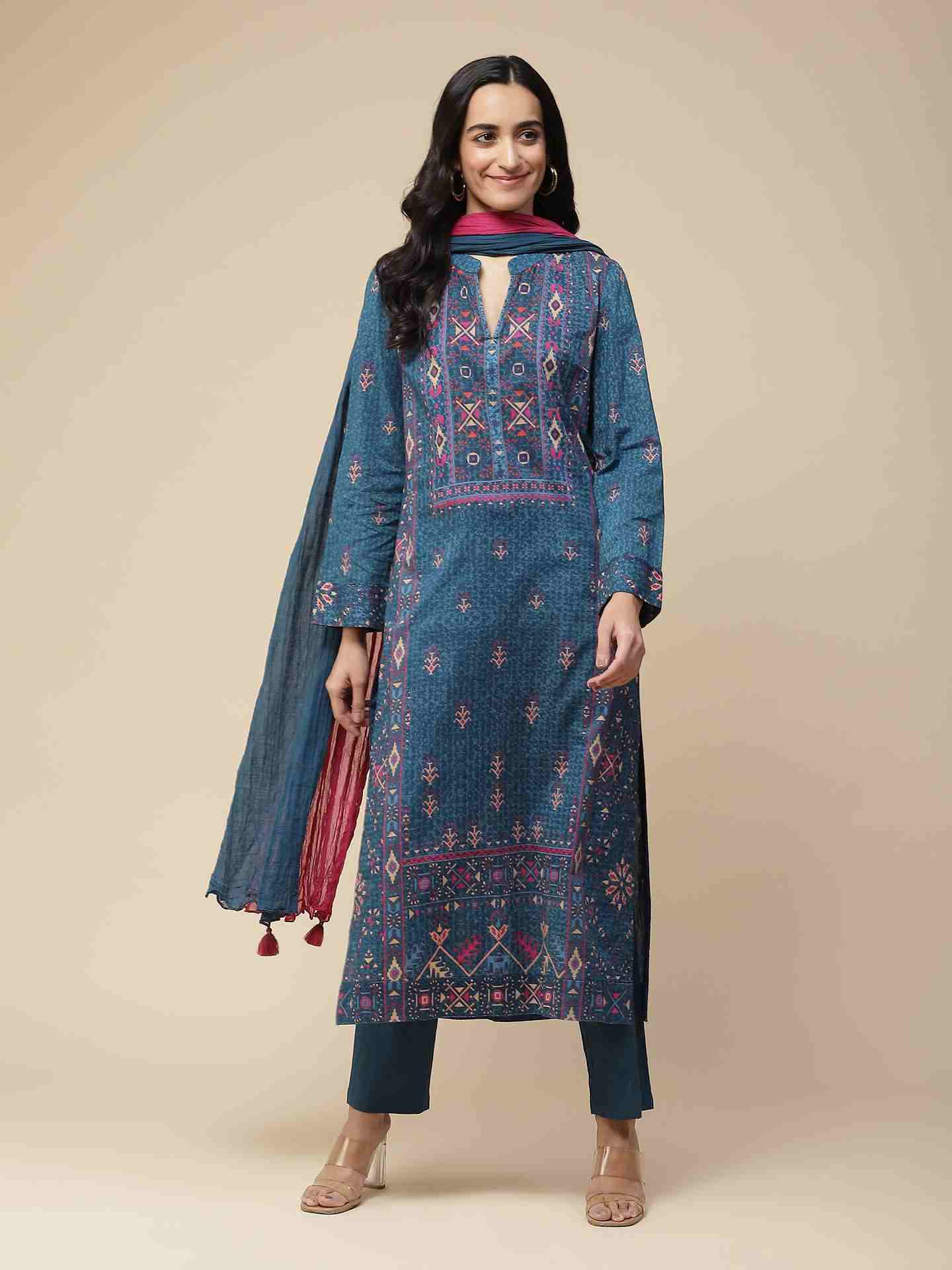Blue Pihu Suit Set