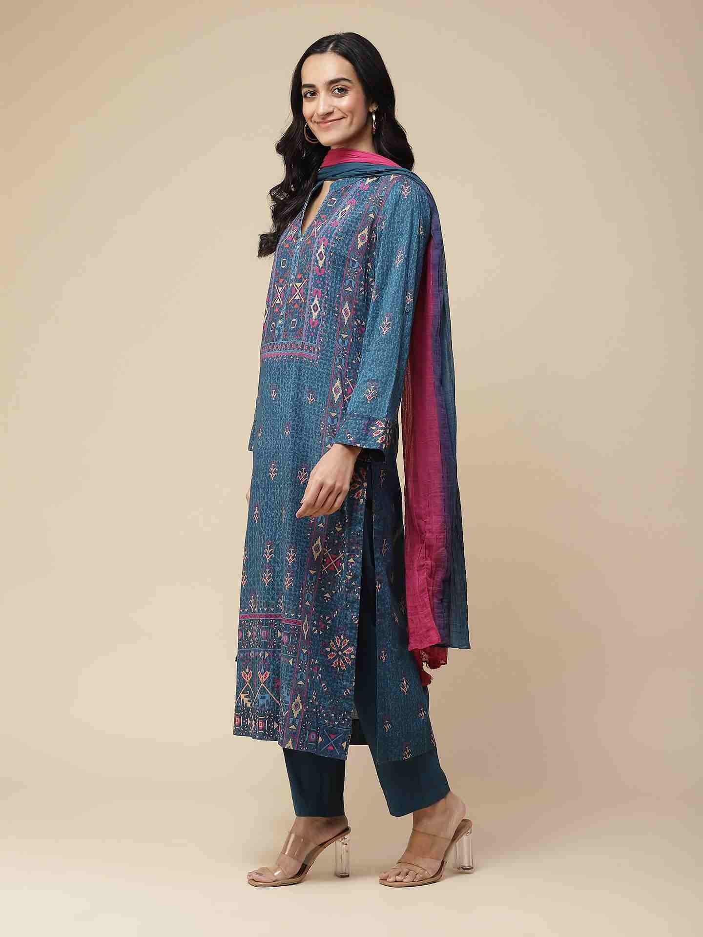 Blue Pihu Suit Set