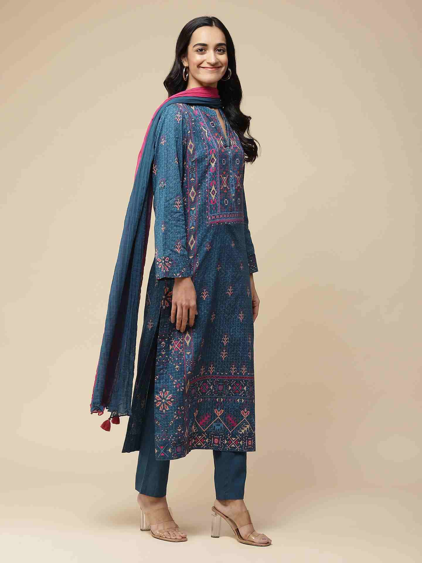 Blue Pihu Suit Set