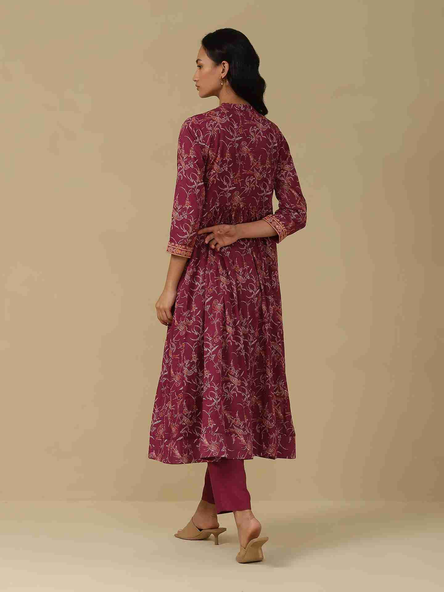 Purple Deetya Anarkali Suit