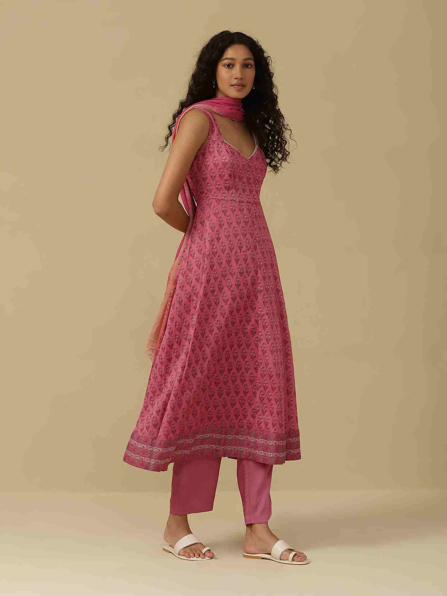 Pink Nawar Anarkali Suit