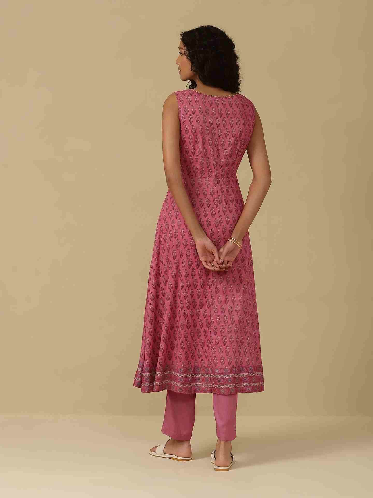 Pink Nawar Anarkali Suit