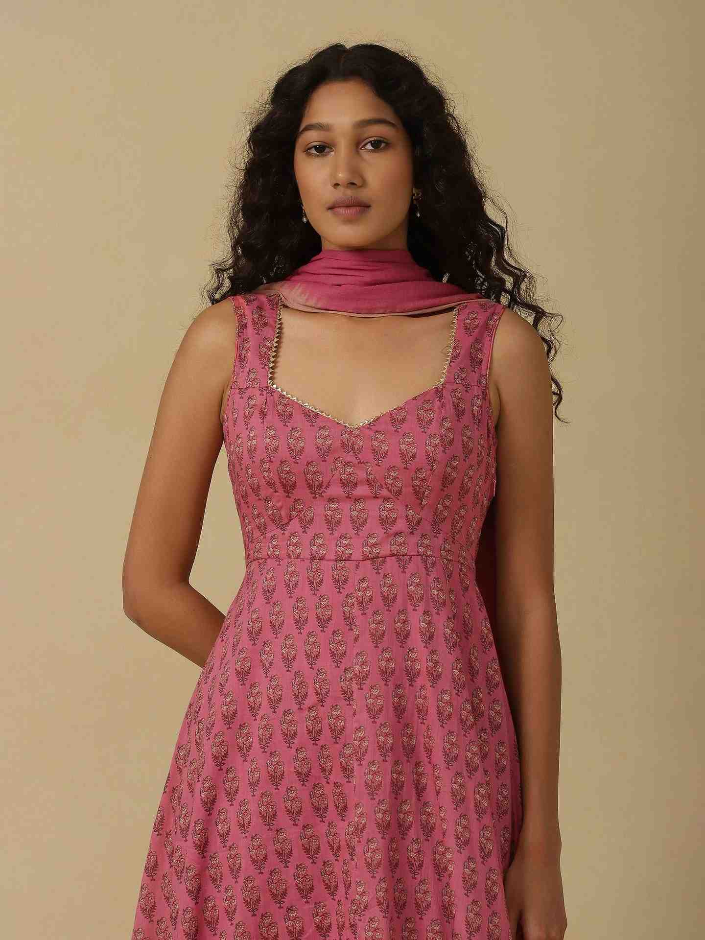 Pink Nawar Anarkali Suit