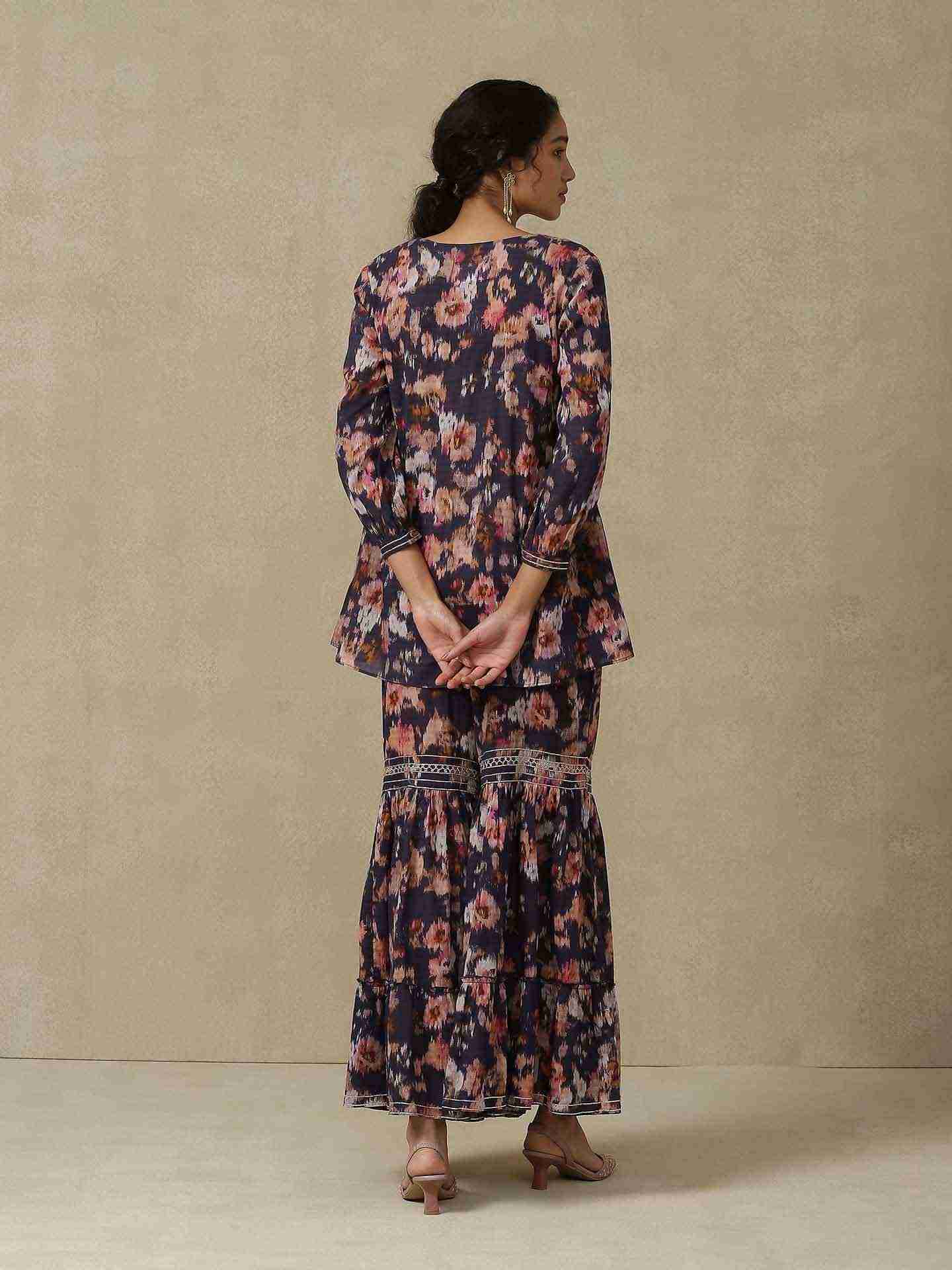 Blue Masakali Sharara Suit