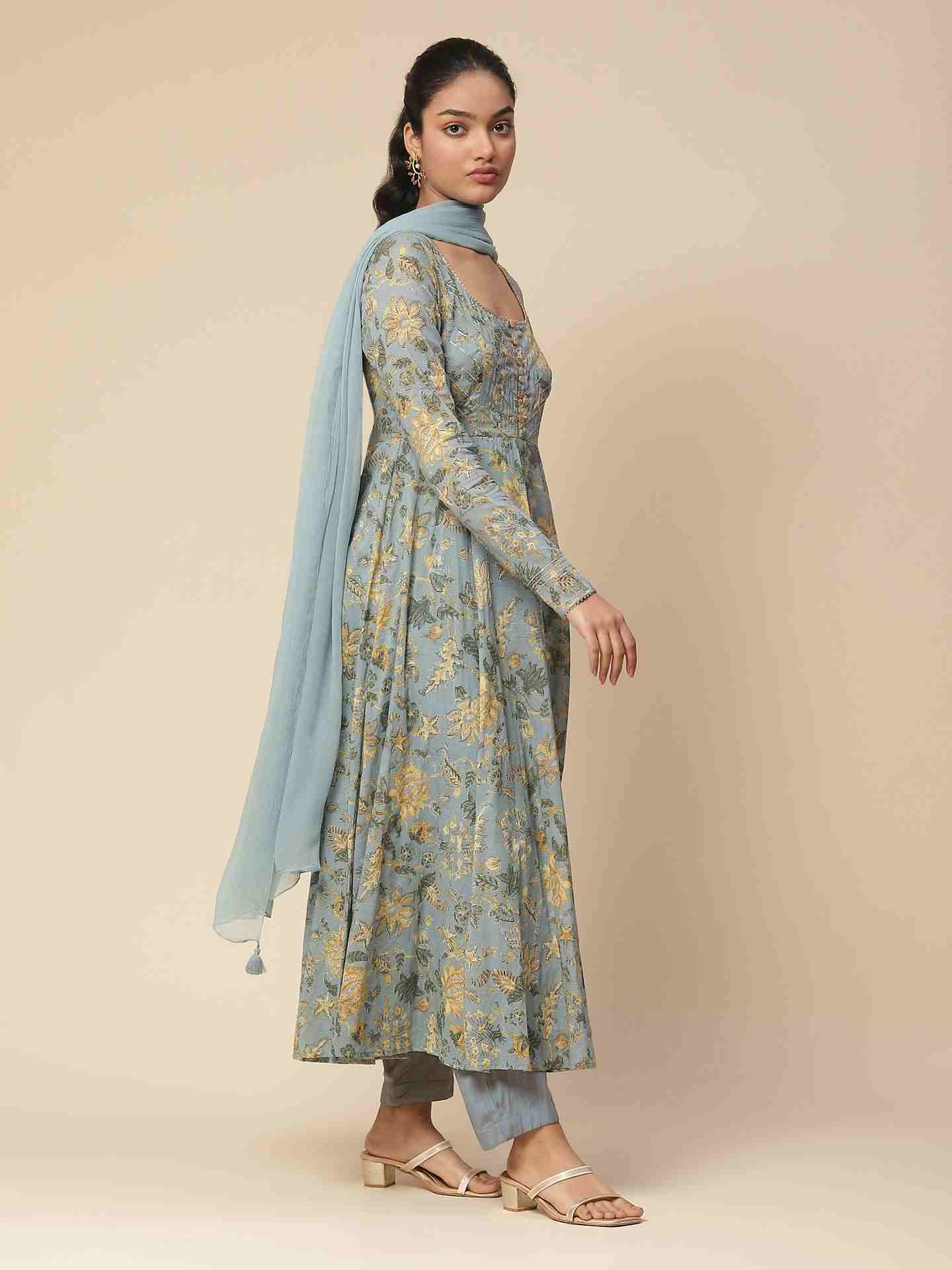 Blue Abhavya Anarkali Suit