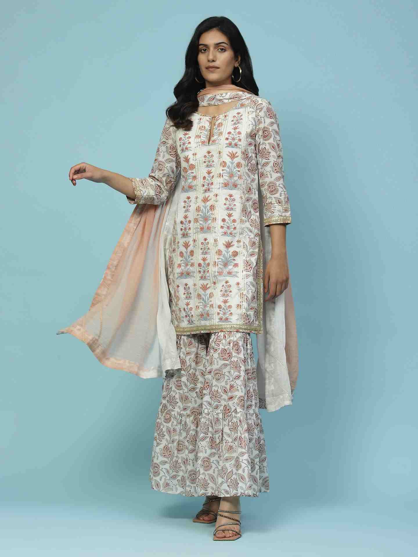 Off White Analiya Sharara Suit