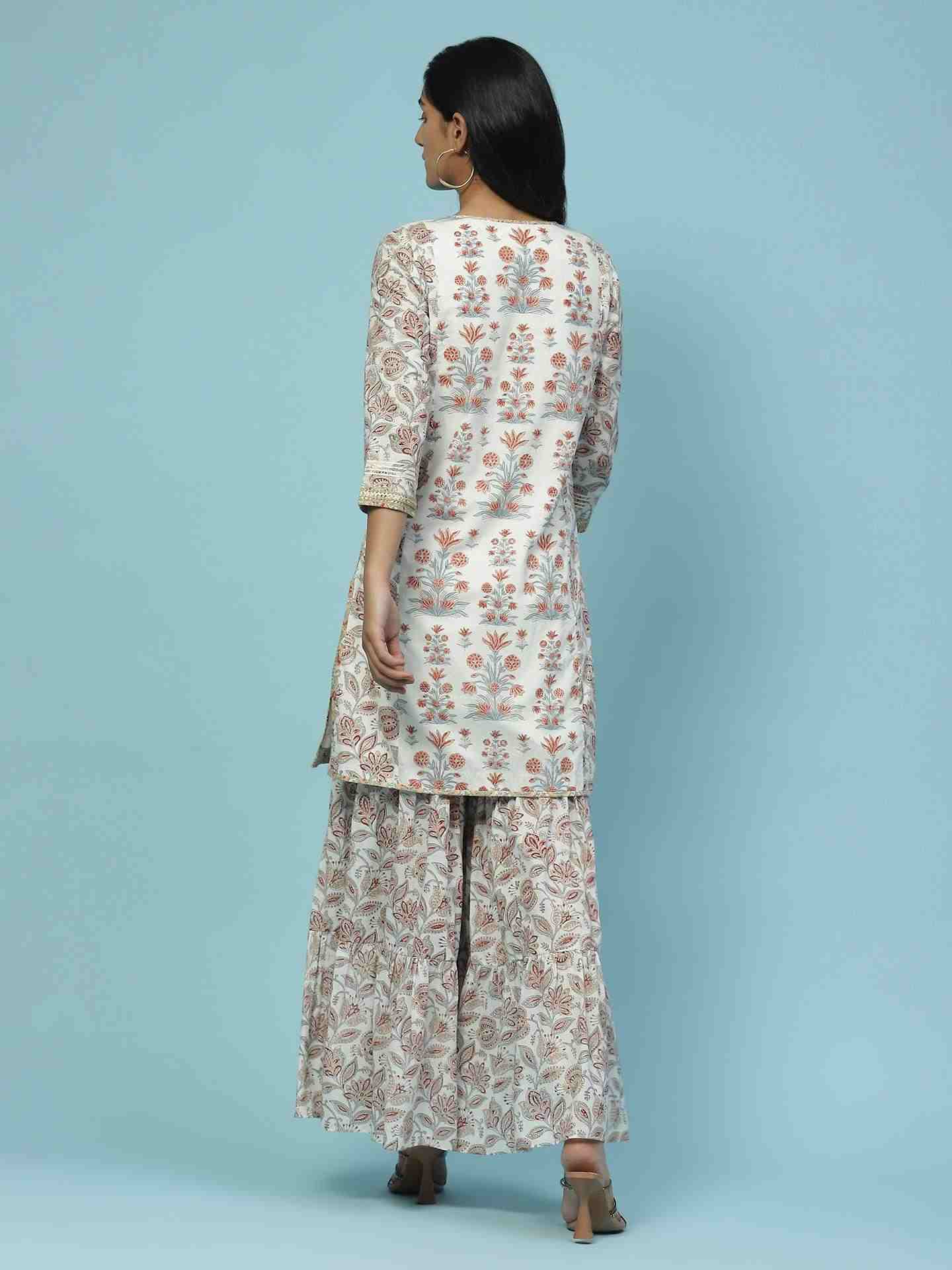 Off White Analiya Sharara Suit