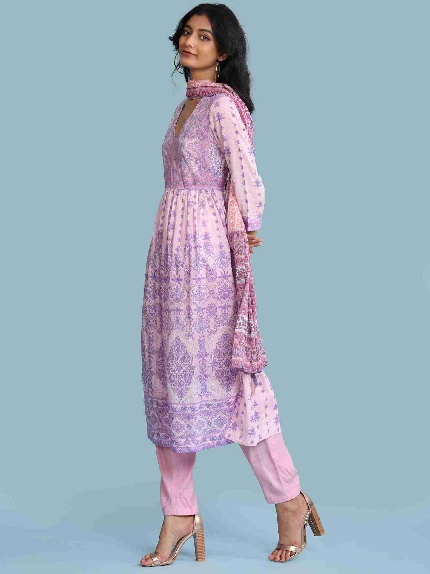 Lavender Tarini Print Suit Set