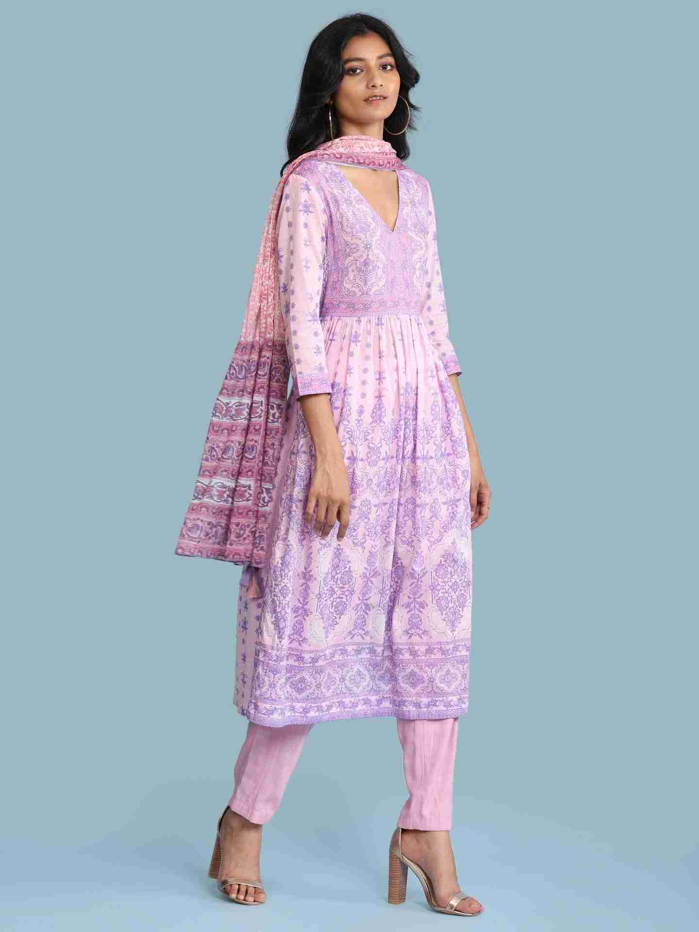 Lavender Tarini Print Suit Set