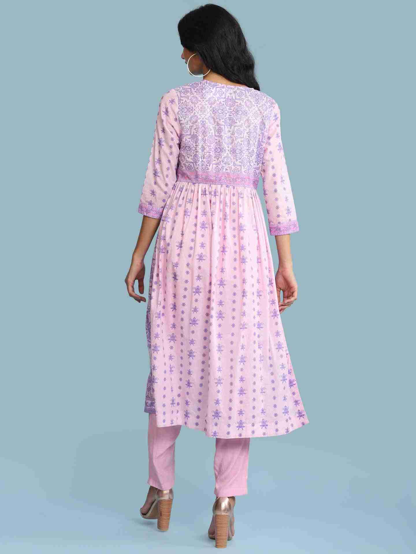 Lavender Tarini Print Suit Set