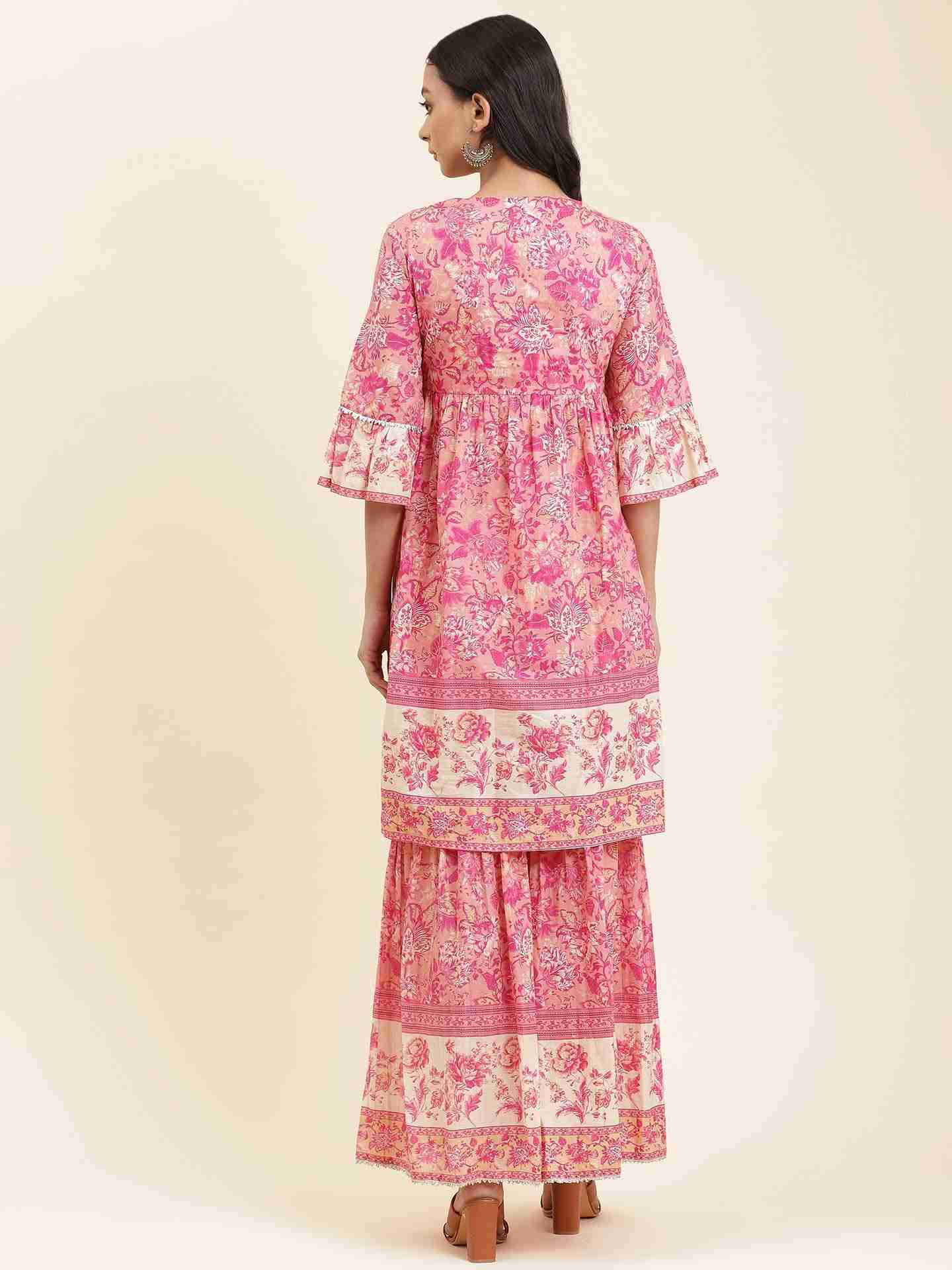 Pink Jalashay Sharara Suit